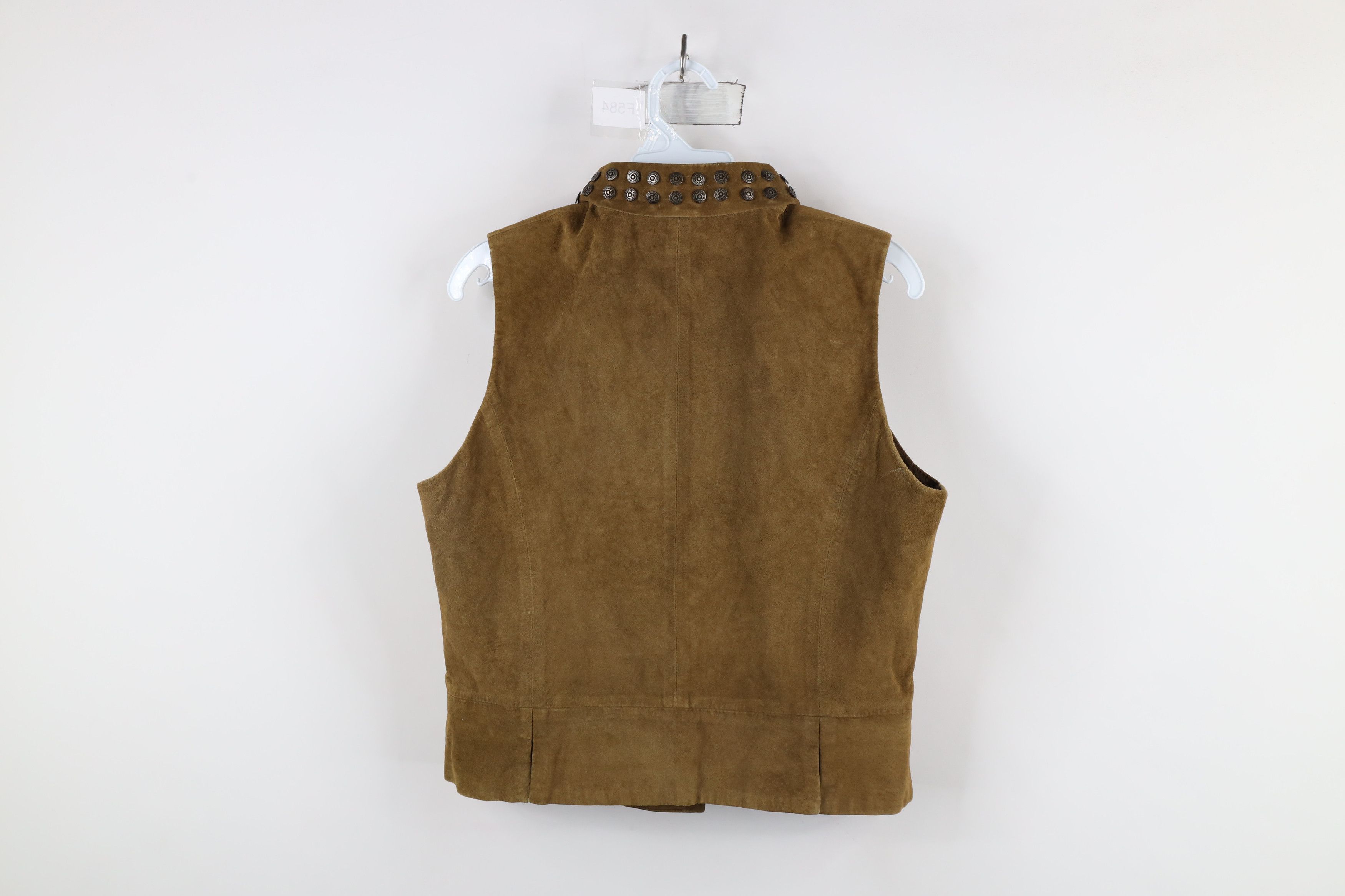 Vintage Vintage 90s Streetwear Suede Leather Military Style Vest Size S / US 4 / IT 40 - 12 Thumbnail