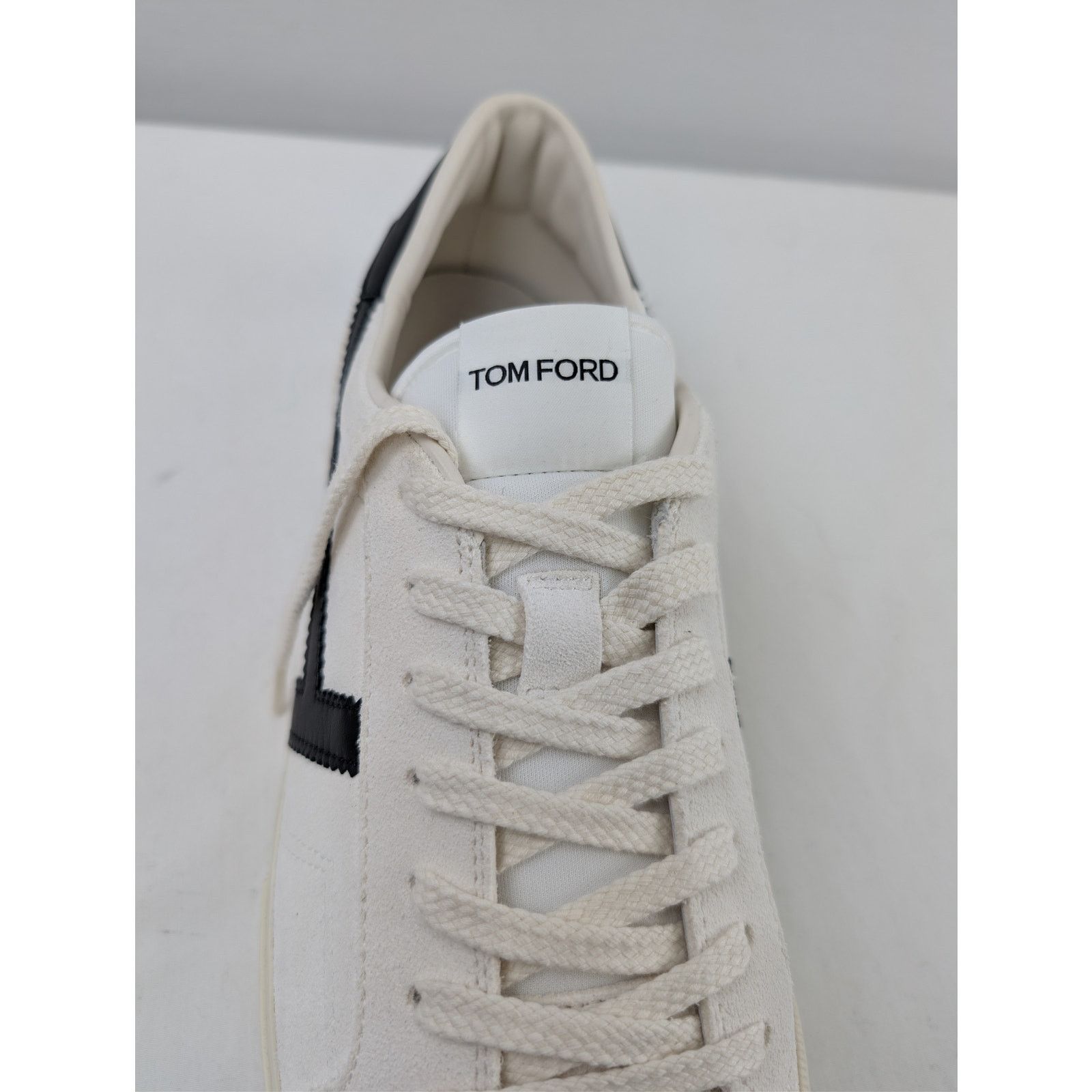 Tom Ford o1rshd1 Jarvis leather low-top sneakers in white/black Size US 8 / EU 41 - 14 Thumbnail
