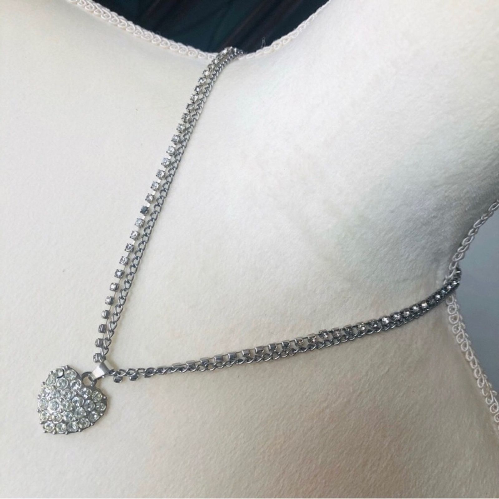 Jewelry Vintage recycled heart pendant necklace Size ONE SIZE - 1 Thumbnail