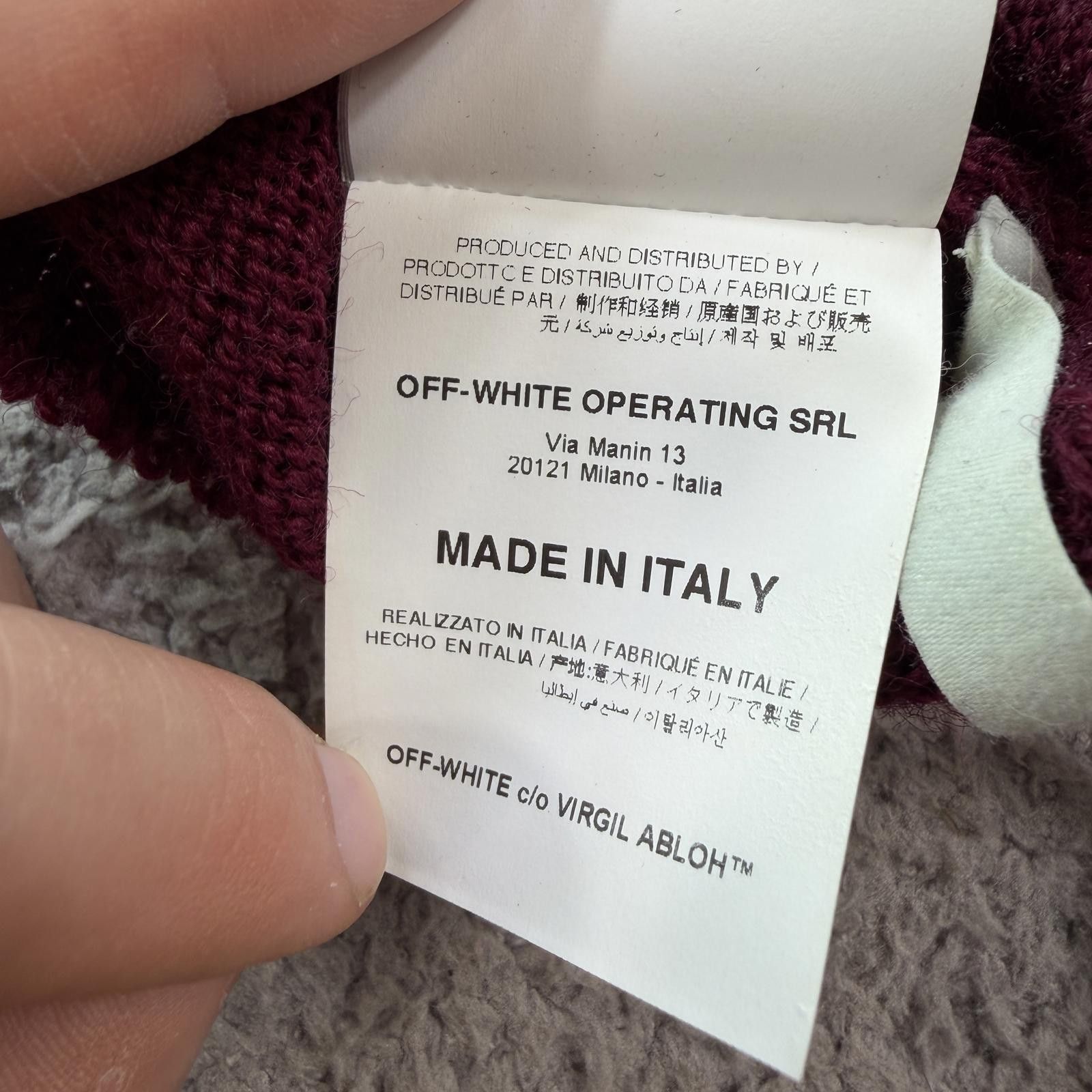 Off-White Off-White Virgil Abloh Colorblock Wool Knit Sweater Crewneck Size US L / EU 52-54 / 3 - 5 Thumbnail