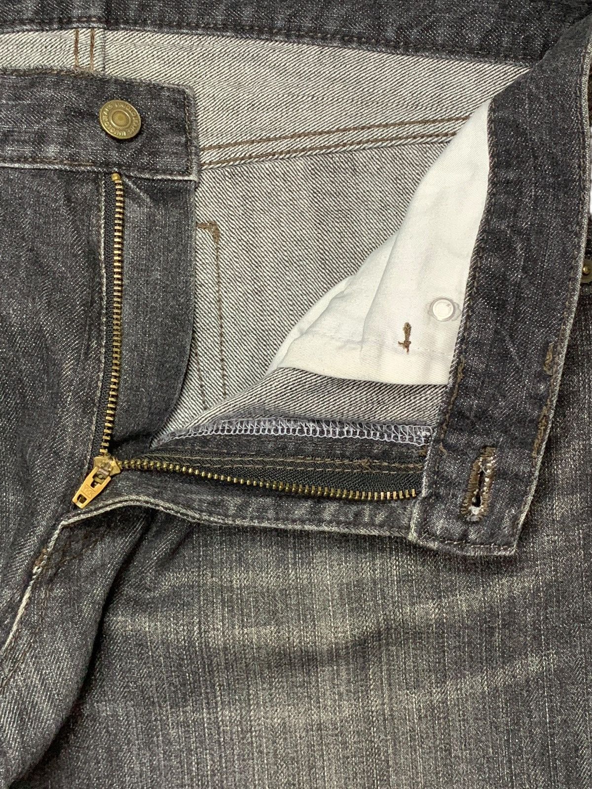 Japanese Brand × Uniqlo SALES🔥Vintage Japanese Uniqlo Mud Wash Distress Loose Jeans Size US 32 / EU 48 - 9 Thumbnail