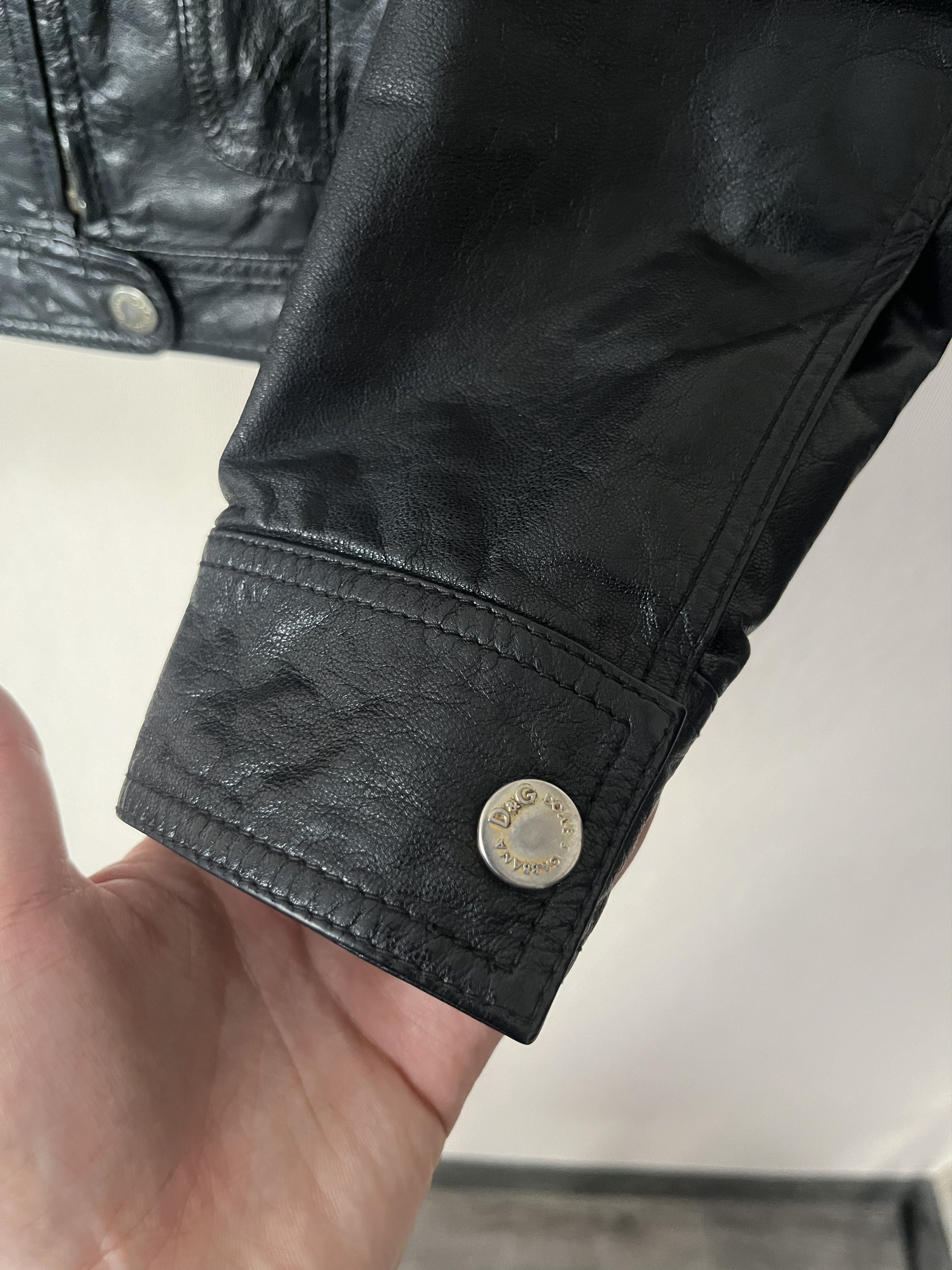 Dolce & Gabbana Vintage Dolce & Gabbana Black Biker Leather Jacket Size 40 Size S / US 4 / IT 40 - 2 Thumbnail