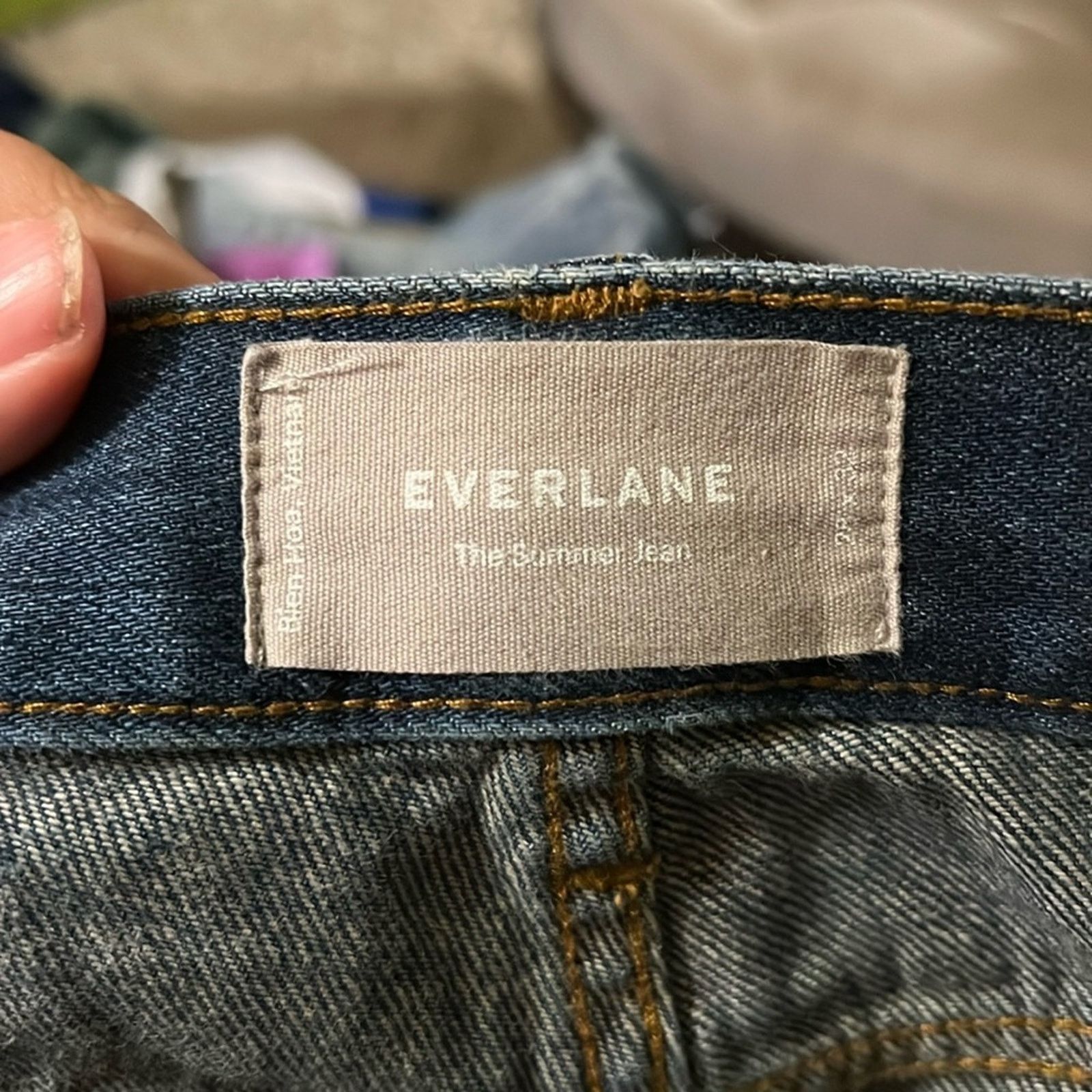 Everlane EVERLANE The Summer Jean light distressed straight leg 28x32 Size 28" / US 6 / IT 42 - 2 Thumbnail