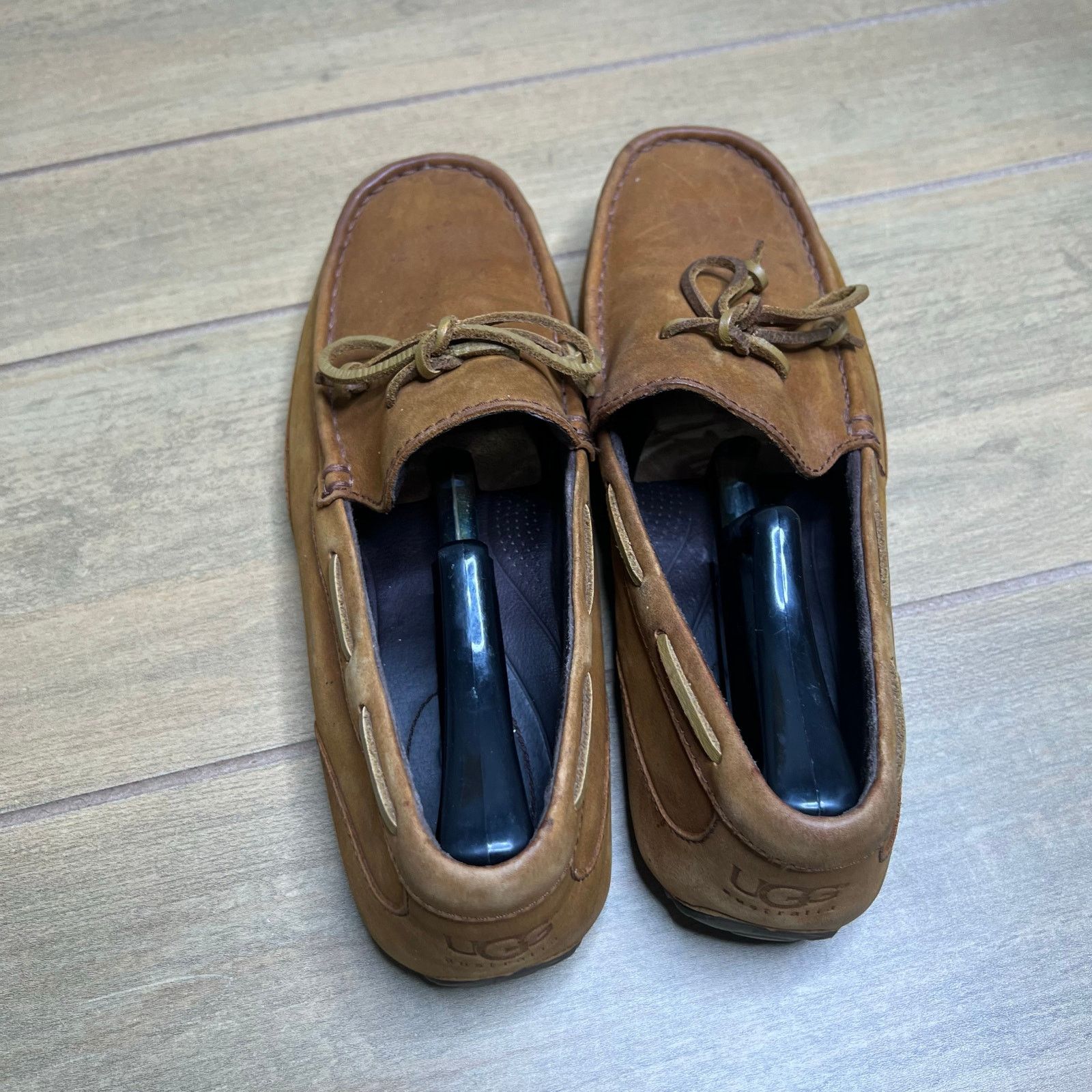 Ugg UGG Slippers Mens 10 Loafers Chester Brown Leather Slip On Size US 10 / EU 43 - 6 Thumbnail