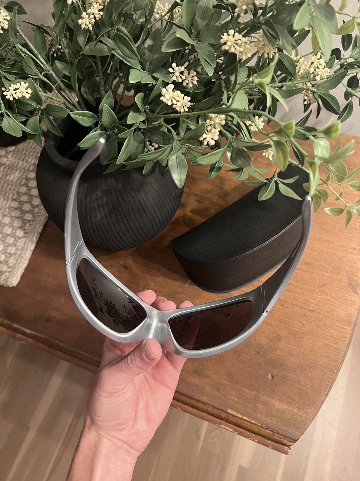 Balenciaga Balenciaga Skin Cut Glasses Silver New Size ONE SIZE - 4 Thumbnail