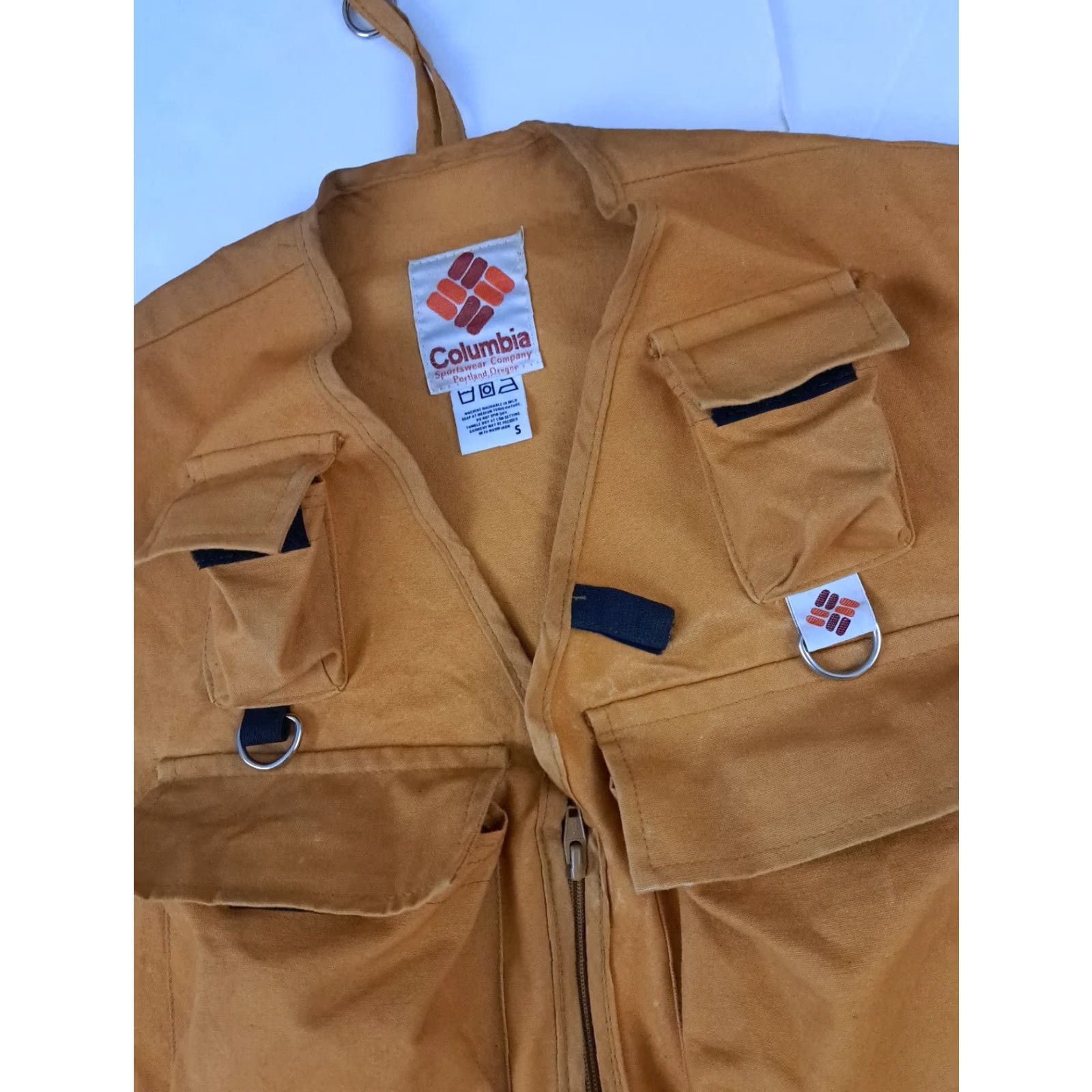 CLOSED VINTAGE Columbia Canvas Fishing-Hunting Vest Zipper Close & Pockets Small Size US S / EU 44-46 / 1 - 4 Thumbnail