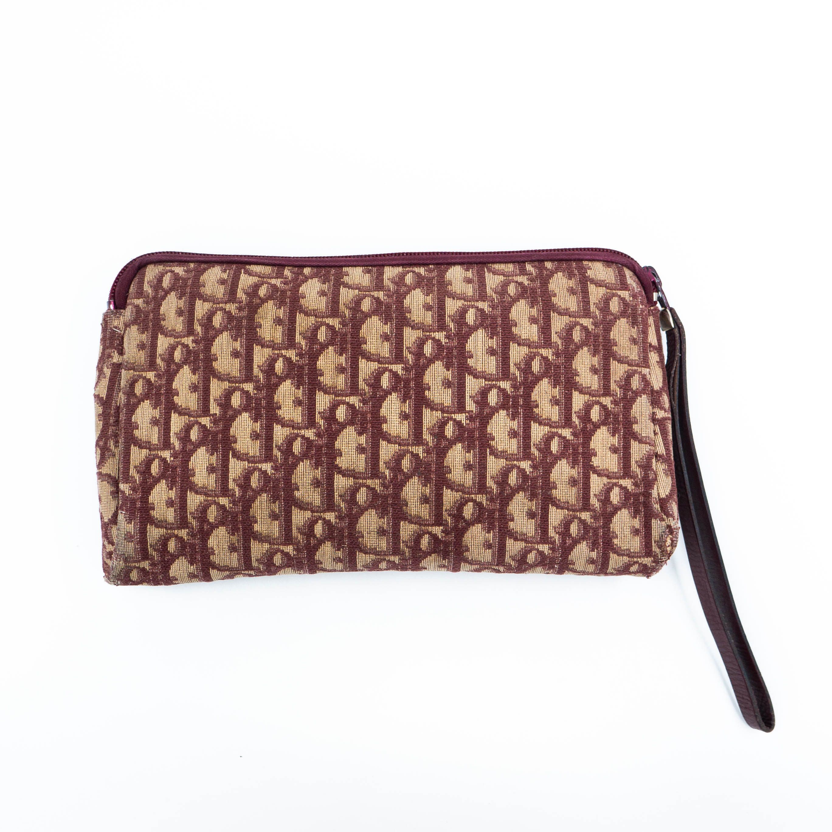 Dior × Vintage Christian DIOR Set 3 in 1 Monogram Clutch Bag Red Vintage Size ONE SIZE - 2 Thumbnail