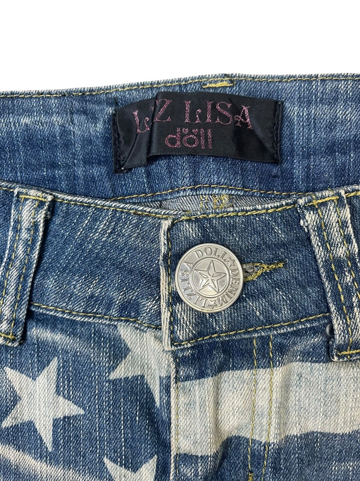 LIZ LISA Vintage Liz Lisa Stripe Star Punk Mini Skirt Streetwear Size 28" / US 6 / IT 42 - 4 Thumbnail