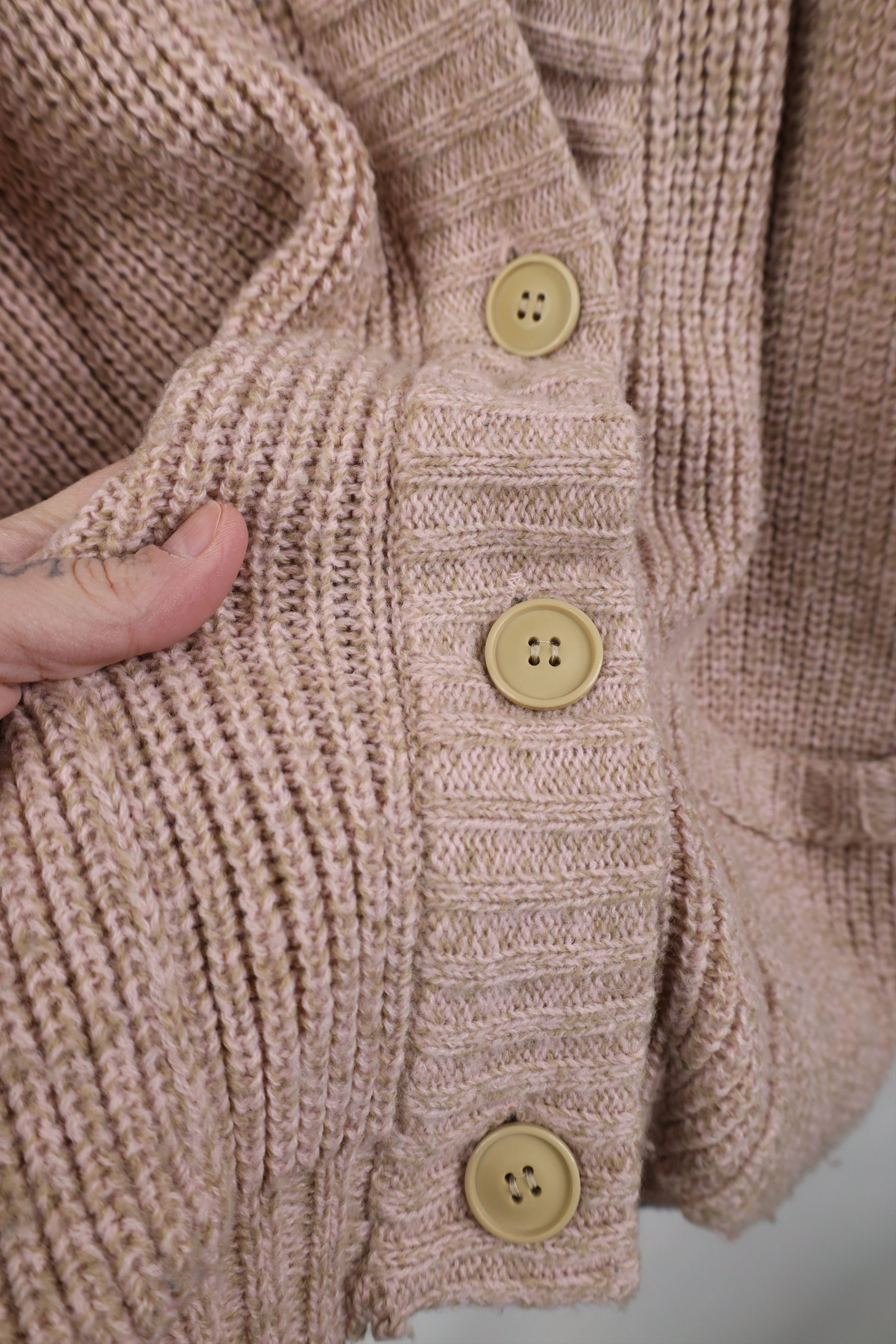 Vintage Vintage 90s Streetwear Baggy Ribbed Knit Cardigan Sweater Size M / US 6-8 / IT 42-44 - 5 Thumbnail