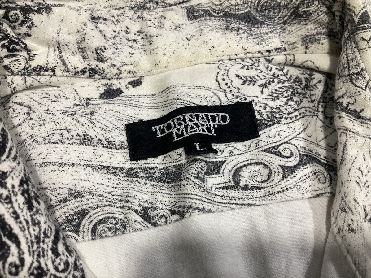 If Six Was Nine × Japanese Brand × Tornado Mart 🔥Sick Y2K Tornado Mart Shirt Psychedelic Paisley Size US L / EU 52-54 / 3 - 13 Thumbnail