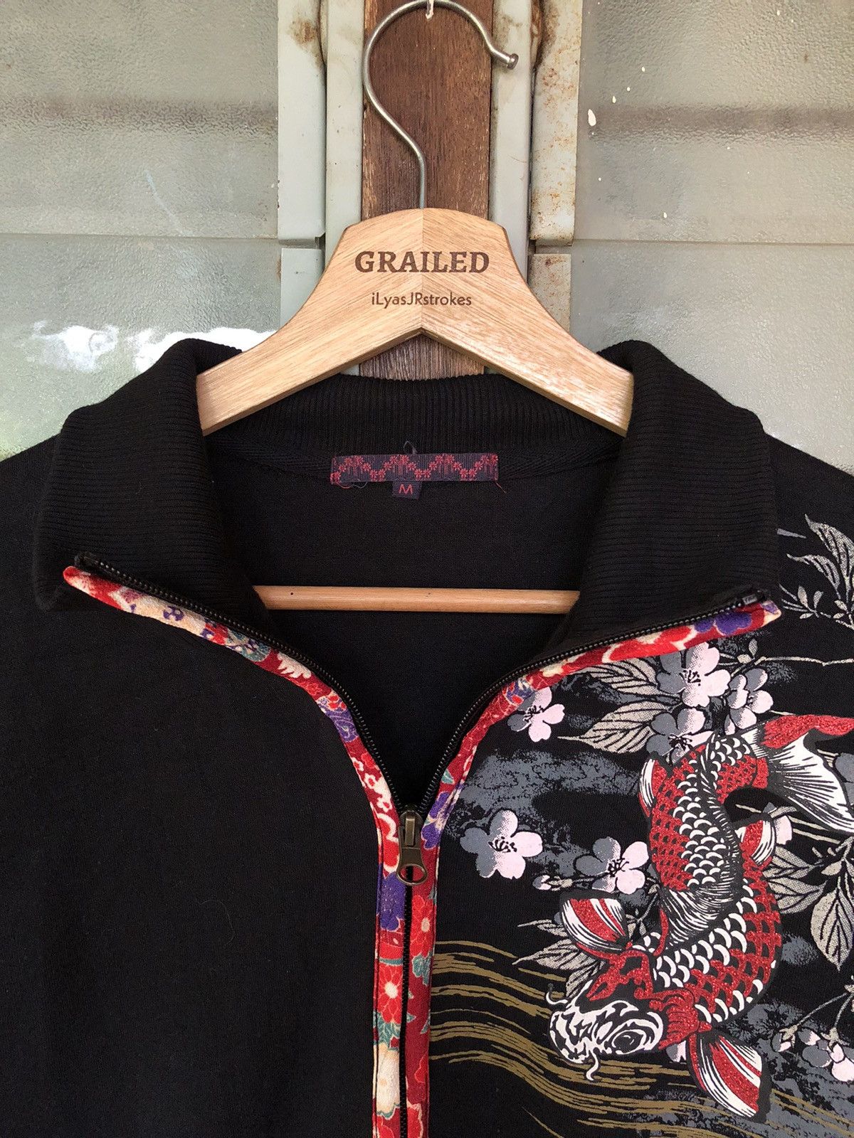 Karakuri Tamashii Vintage Sukajan Koi Fish Zipper Sweatshirt Size US M / EU 48-50 / 2 - 19 Thumbnail