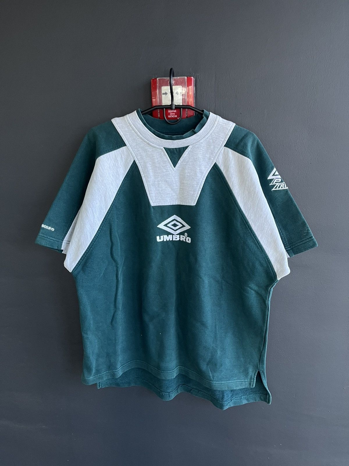 Pre-owned Umbro X Vintage Y2k Umbro Pro Center Embroidered Logo 90's T Shirt In Green
