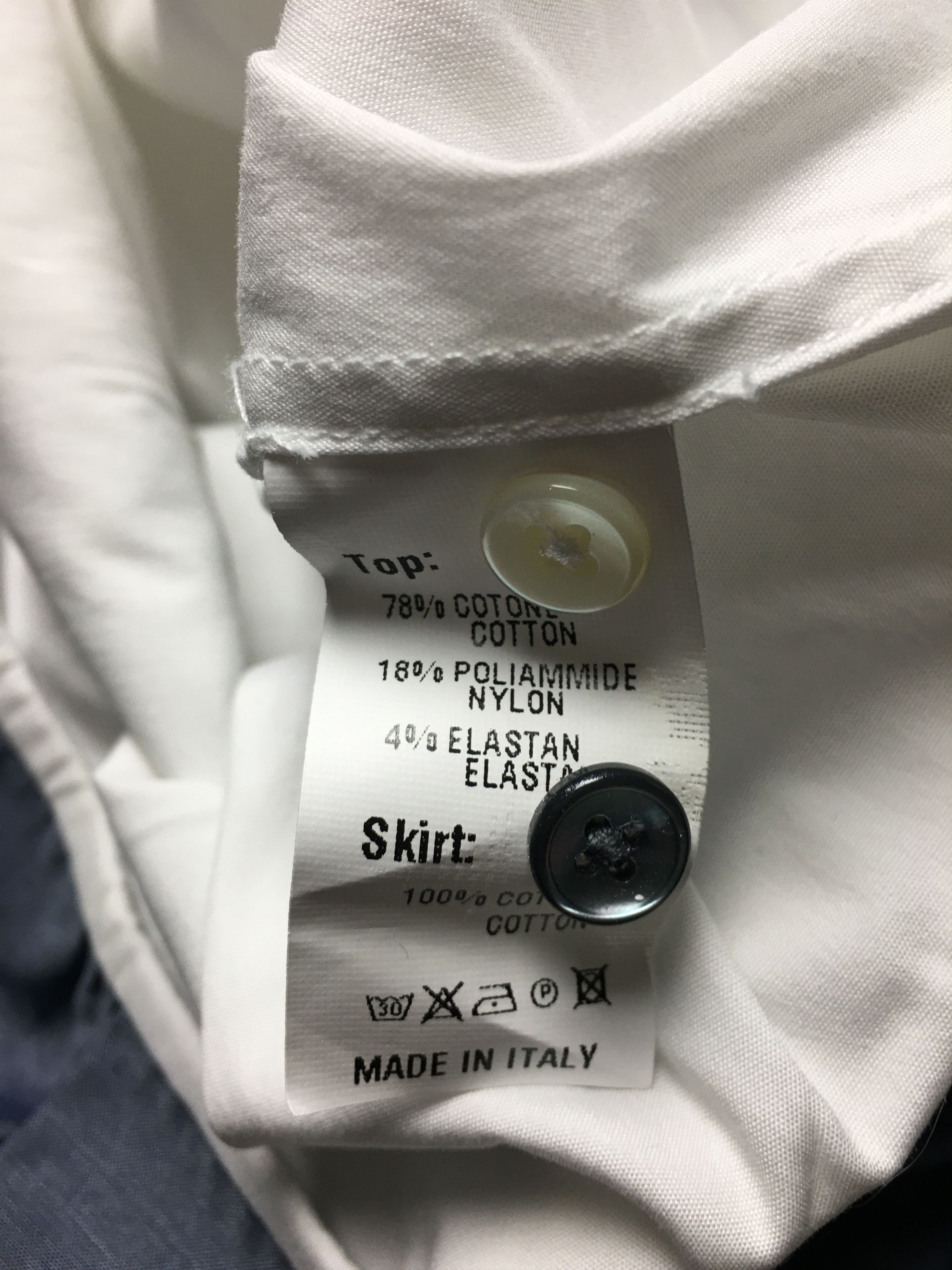 Other SARA ROKA Shirt Dress White/Navy Cotton EU 40 Size M / US 6-8 / IT 42-44 - 10 Thumbnail