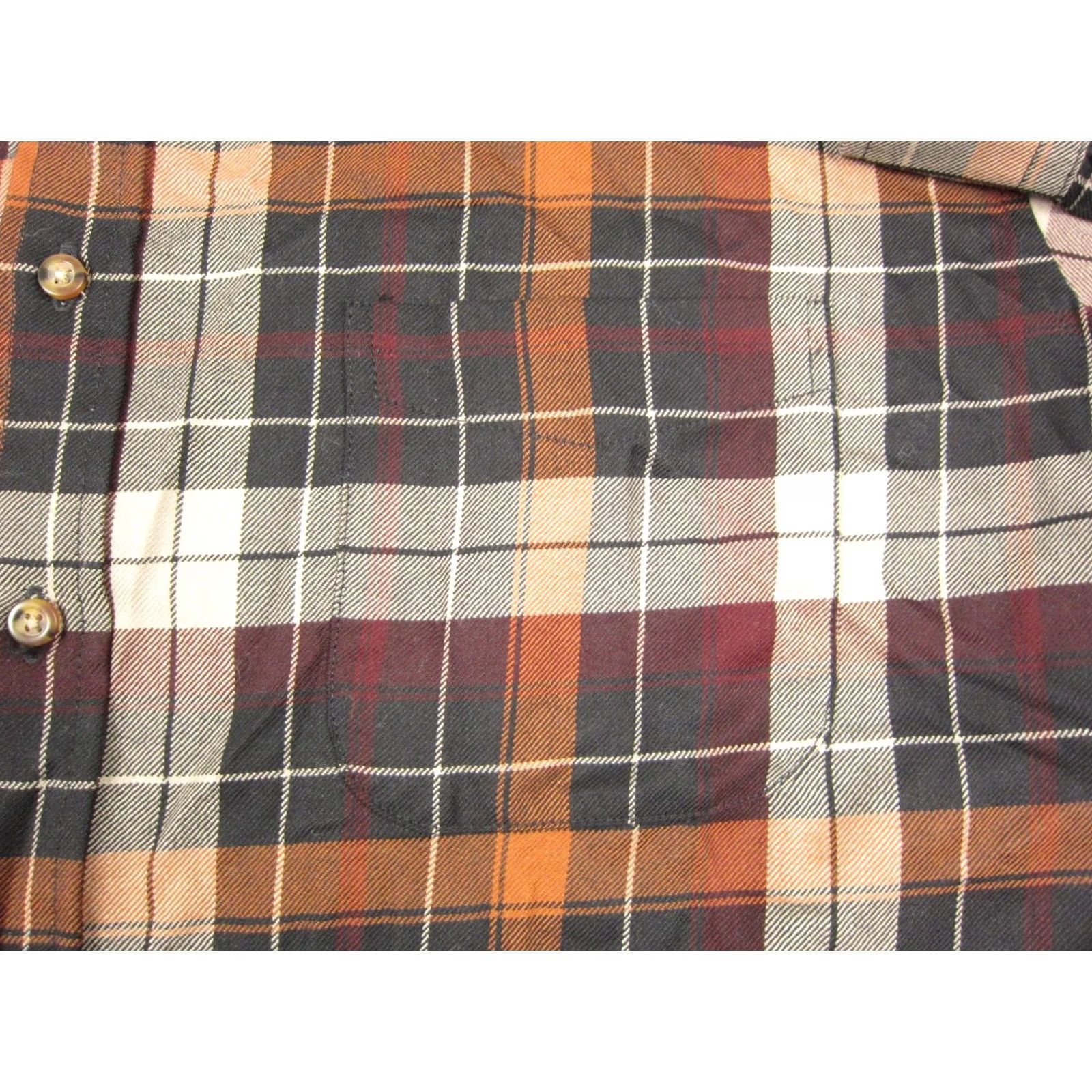 Pendleton Pendleton Shirt Mens XL Black Orange Plaid Worsted Wool Button Down Extra Large Size US XL / EU 56 / 4 - 3 Thumbnail