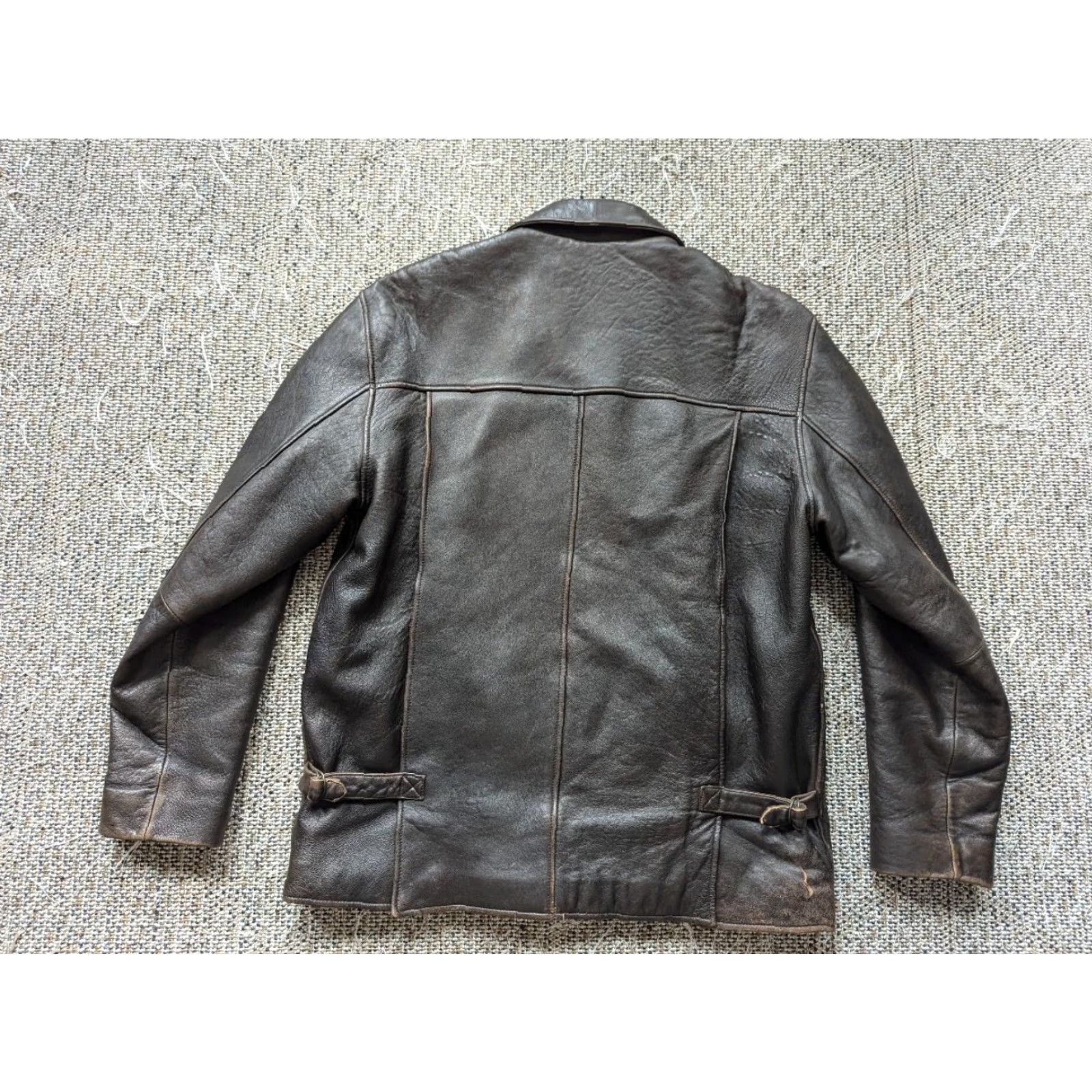 Vintage VINTAGE CABELA'S Bomber Jacket Mens MTALL Brown Leather Coat - Cowhide 42-44 Chest Vintage Leather Coat Mens M-Tall Brown Bomber Jacket Cabela's Size US M / EU 48-50 / 2 - 2 Thumbnail