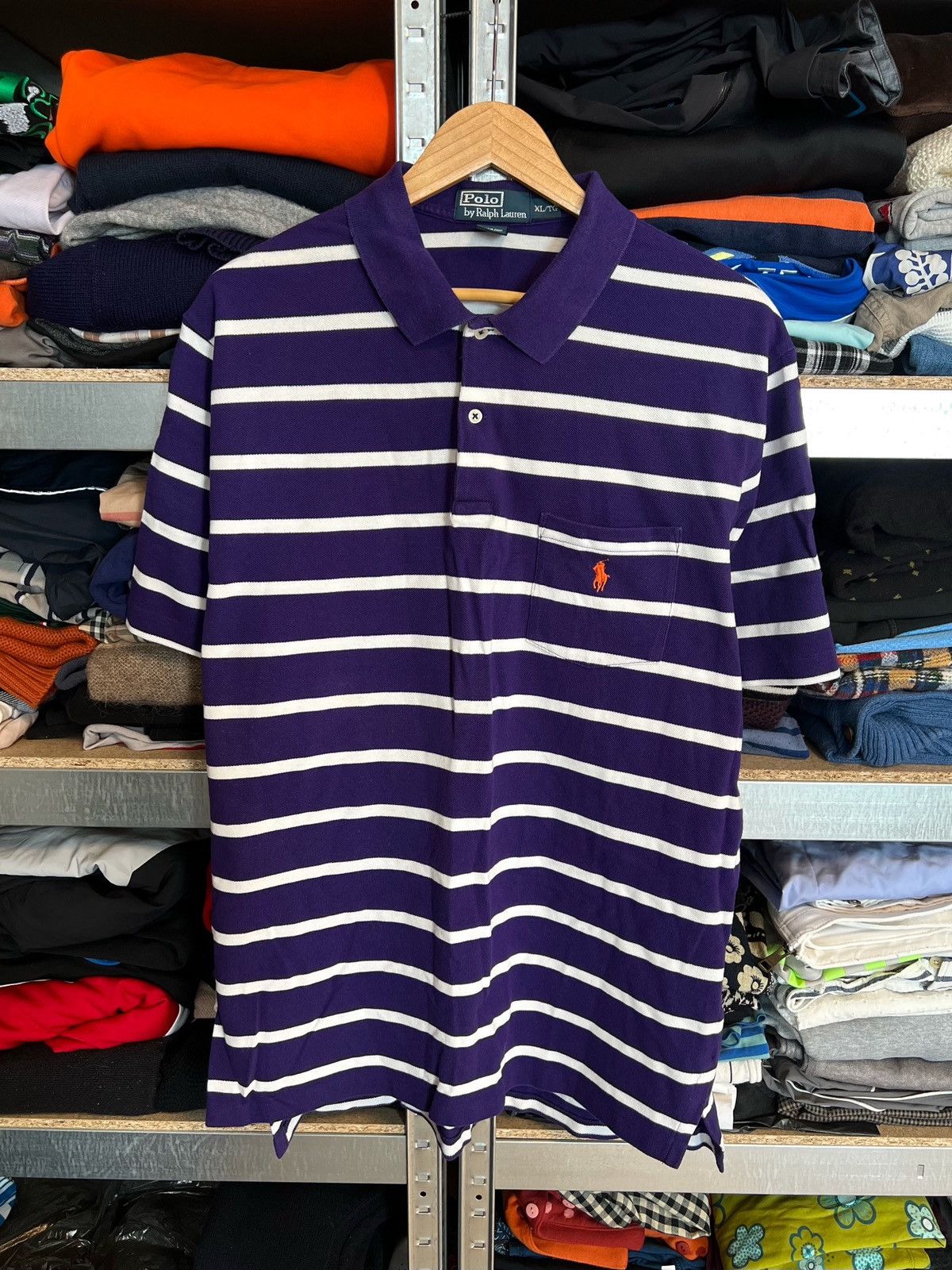 Polo Ralph Lauren × Ralph Lauren Vintage Polo Ralph Lauren Short Sleeve Striped T-Shirt Sz XL Size US XL / EU 56 / 4 - 1 Thumbnail