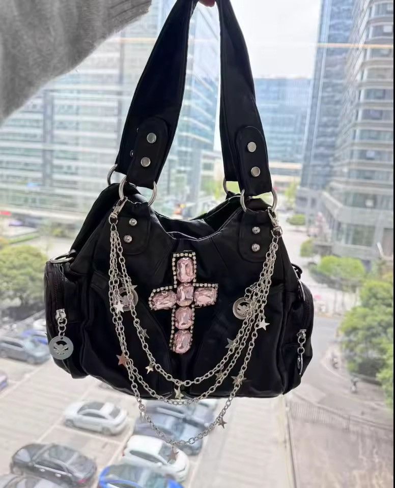 Other Handmade Y2K Punk Leather Shoulder Bag Size ONE SIZE - 4 Thumbnail