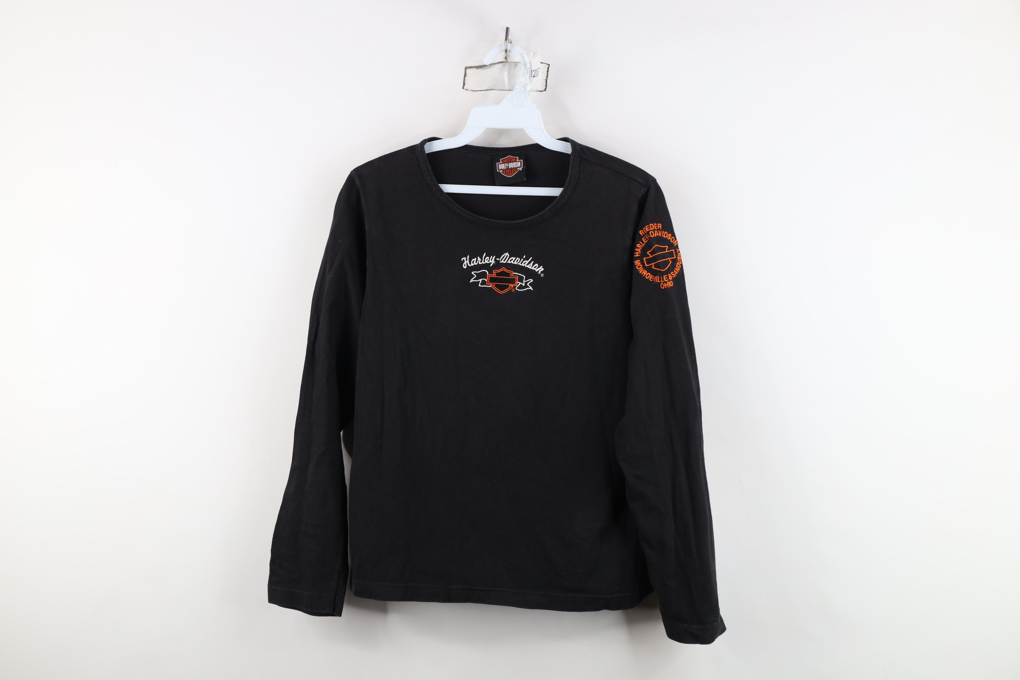 Vintage Harley Davidson Spell Out Script Ribbed Knit T-Shirt