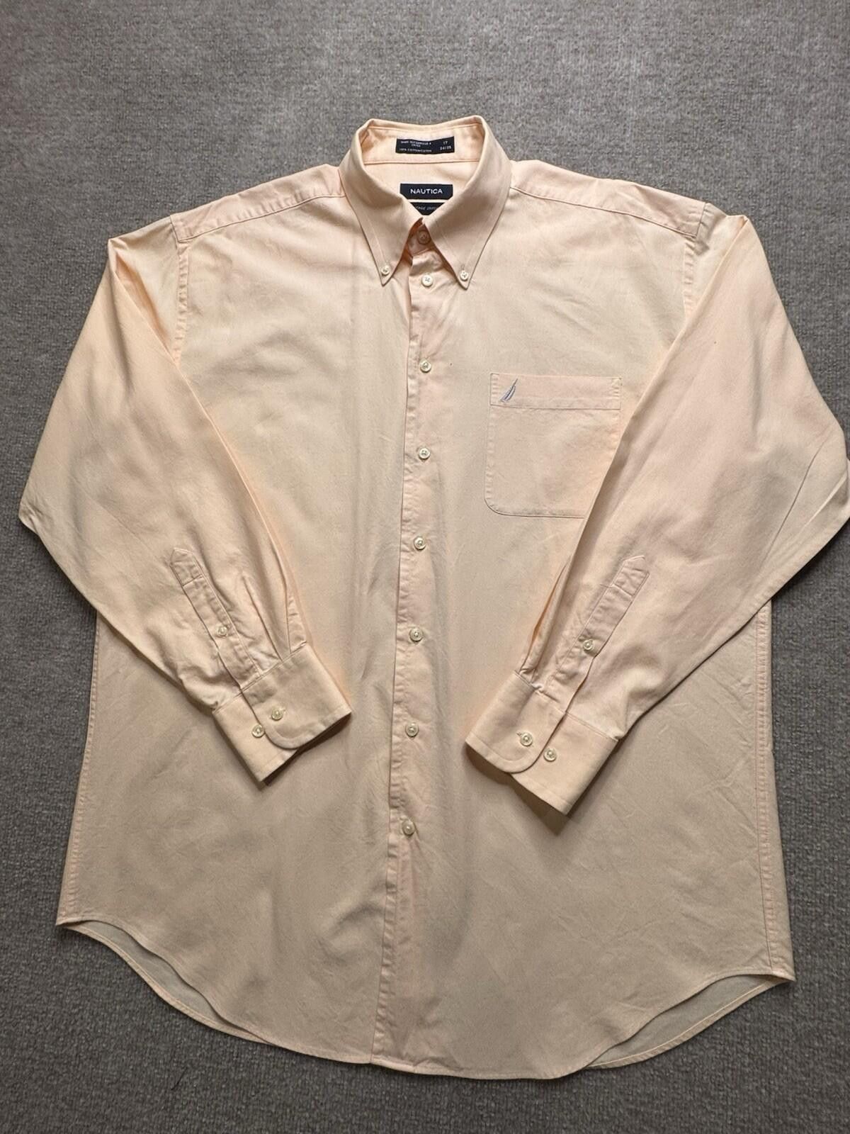 Nautica Nautica Men's 17 (34/35) Vintage Oxford Pink LS [708] Size 44R - 2 Thumbnail