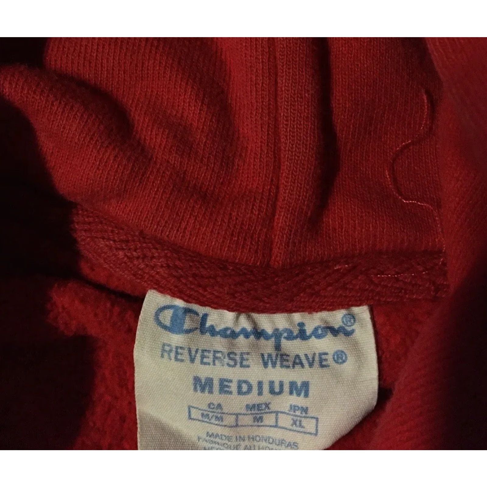 Champion VINTAGE Champion Reverse Weave Faded Hoodie M Track Grunge PE School Surf Skate Vtg 90s Mens Red Sweatshirt Size US M / EU 48-50 / 2 - 7 Thumbnail