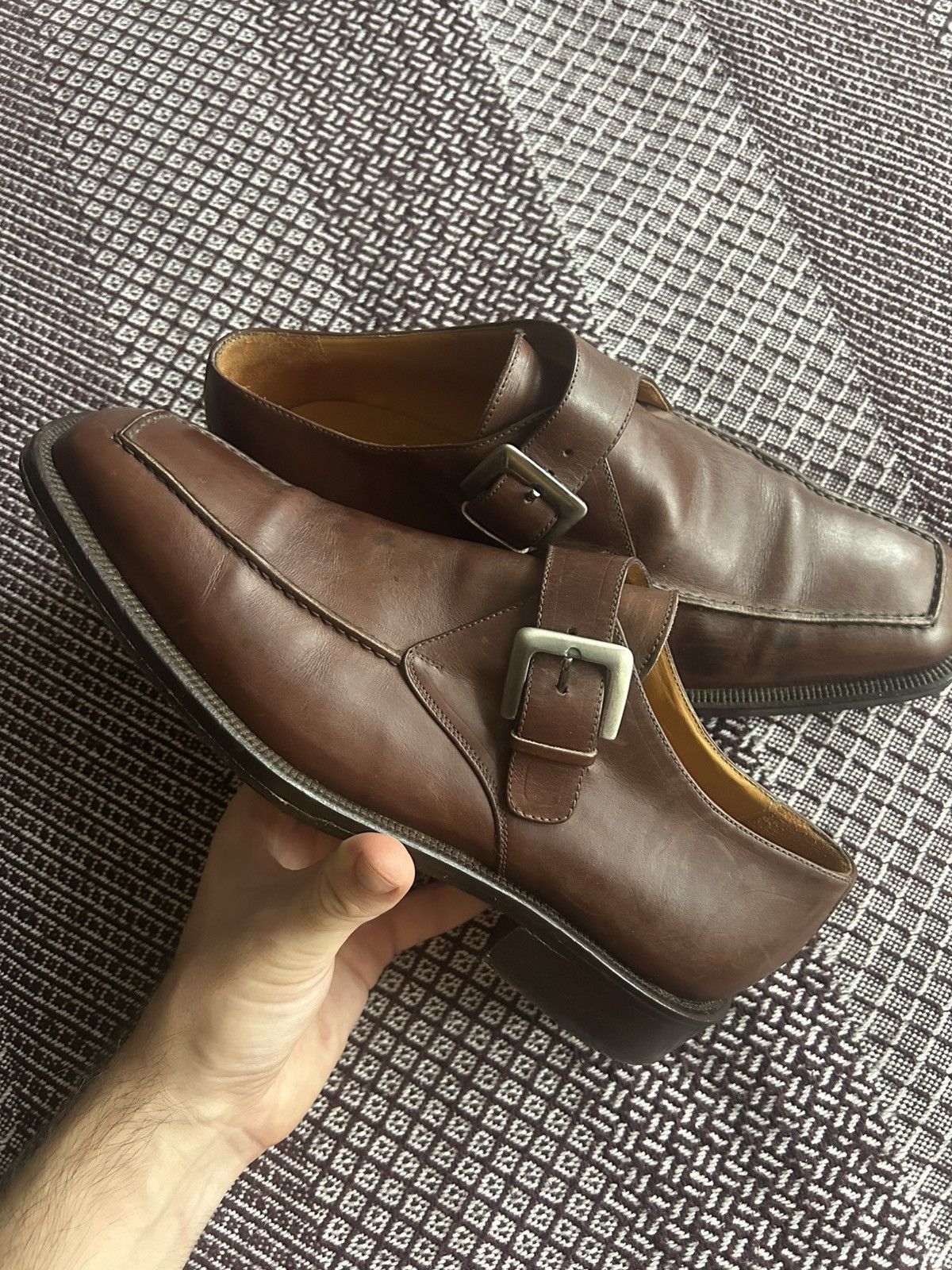 Vintage Vintage Brown 70s Mens Maestro Shoes Solid Style Size 42 Size US 9 / EU 42 - 12 Thumbnail