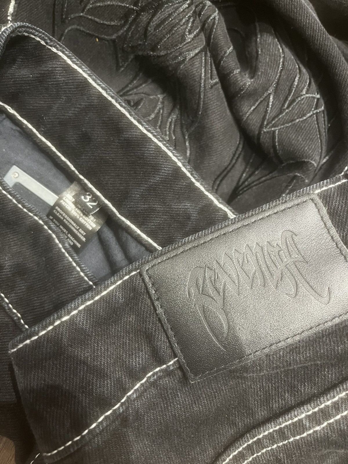 Revenge Revenge Contrast Stitch Jeans Size US 32 / EU 48 - 5 Thumbnail