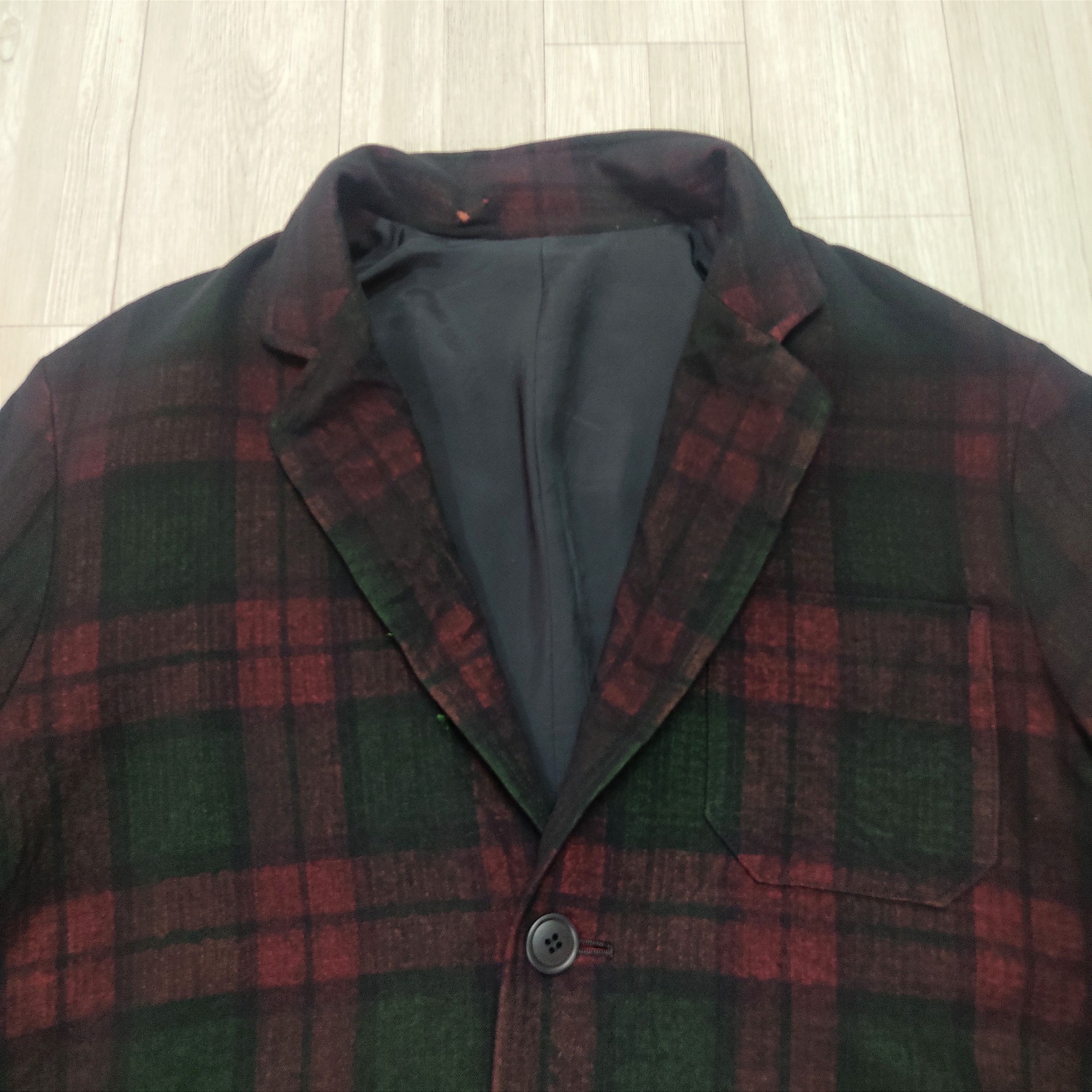 Yohji Yamamoto YOHJI YAMAMOTO Madras Checkers Wool Rayon Blazer Jacket Size US L / EU 52-54 / 3 - 6 Thumbnail