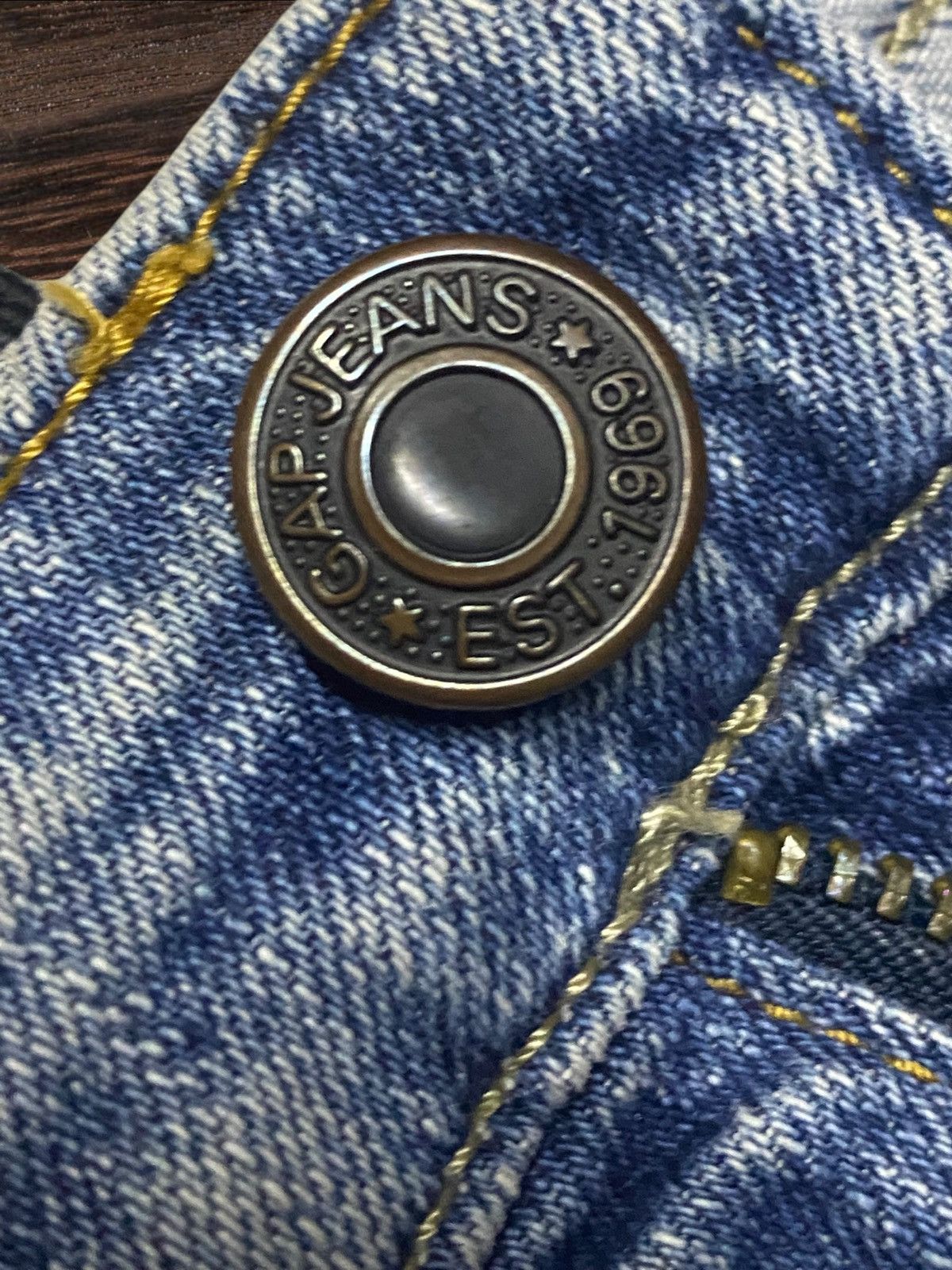 Dapper Dan × Gap Vintage Gap DenimFaded Wash Distressed Slim Bootcut Jeans Size US 30 / EU 46 - 12 Thumbnail