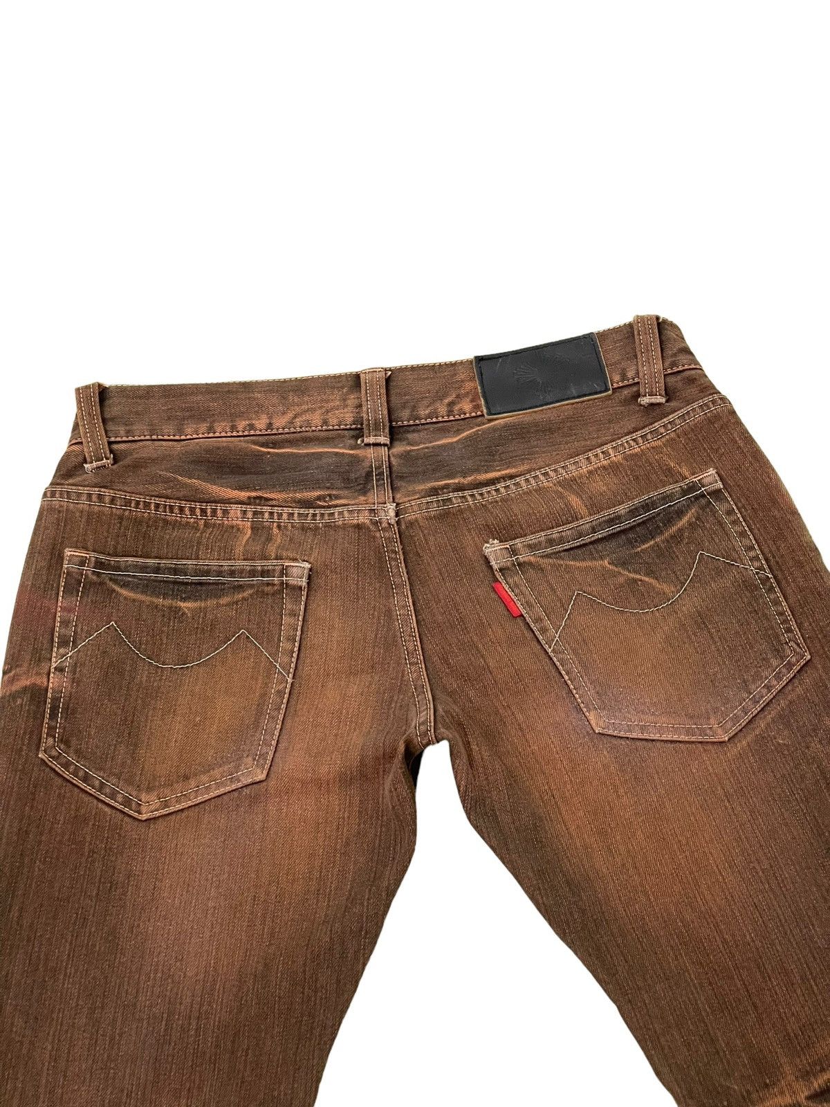 Japanese Brand Flare Jeans Tornado Mart Faded Distress Slim Mud Wash 8🟦7 Size US 30 / EU 46 - 18 Thumbnail