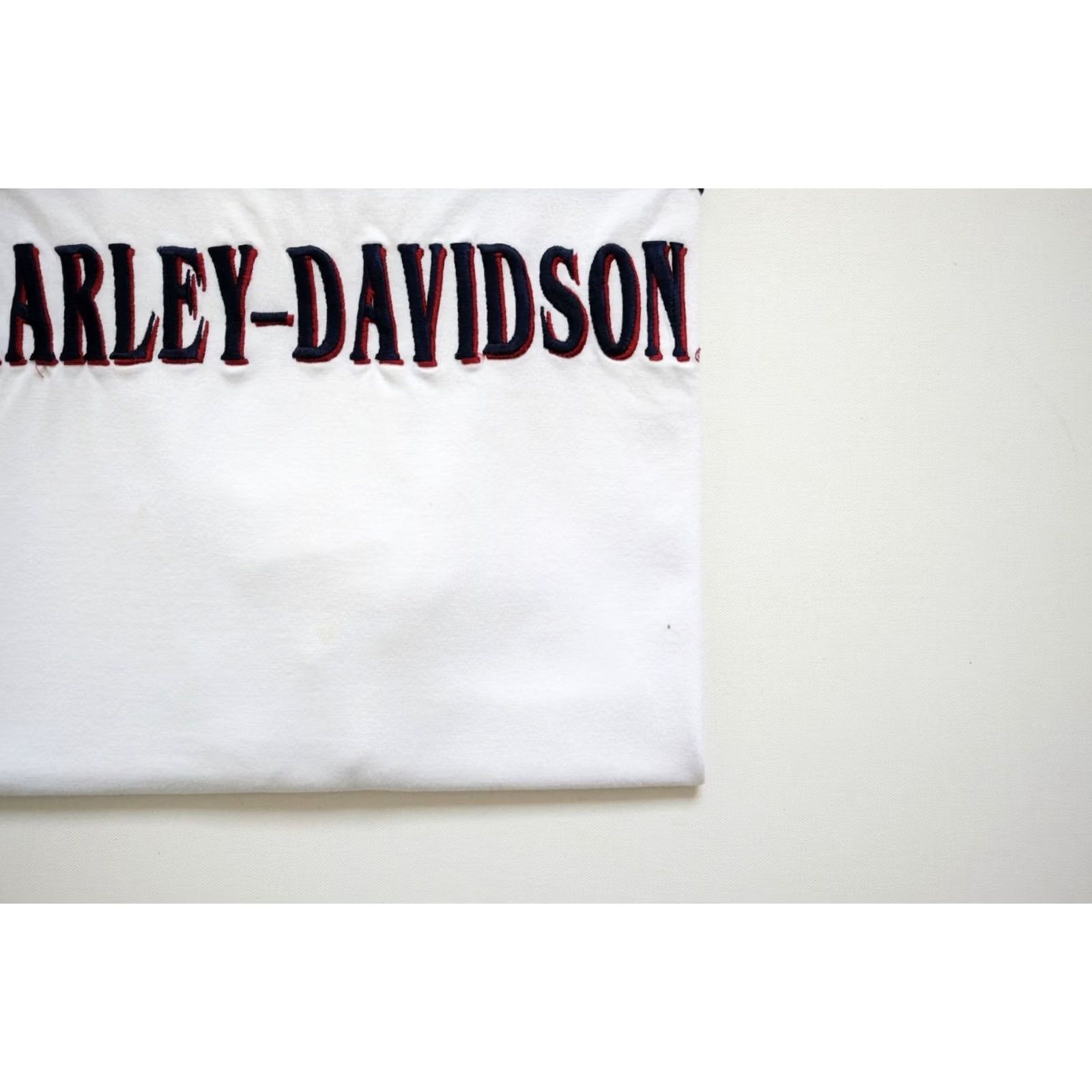 Harley Davidson VINTAGE Harley Davidson T-Shirt Mens 90s Retro Embroidered Motorcycle Cotton Short Sleeve Size L White Size US L / EU 52-54 / 3 - 7 Thumbnail