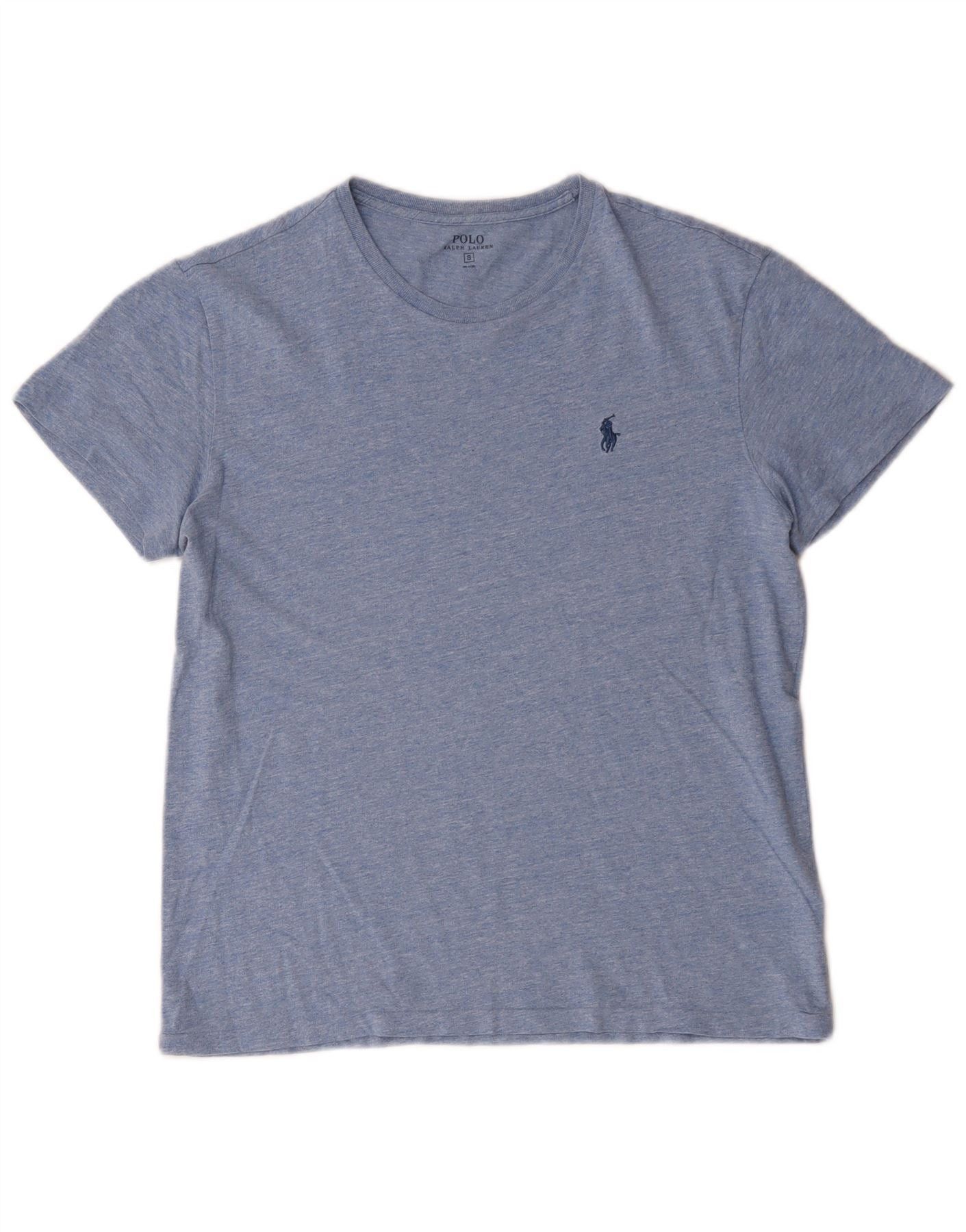 Polo Ralph Lauren Mens T-Shirt Top Small Blue Flecked Cotton Size US S / EU 44-46 / 1 - 1 Thumbnail
