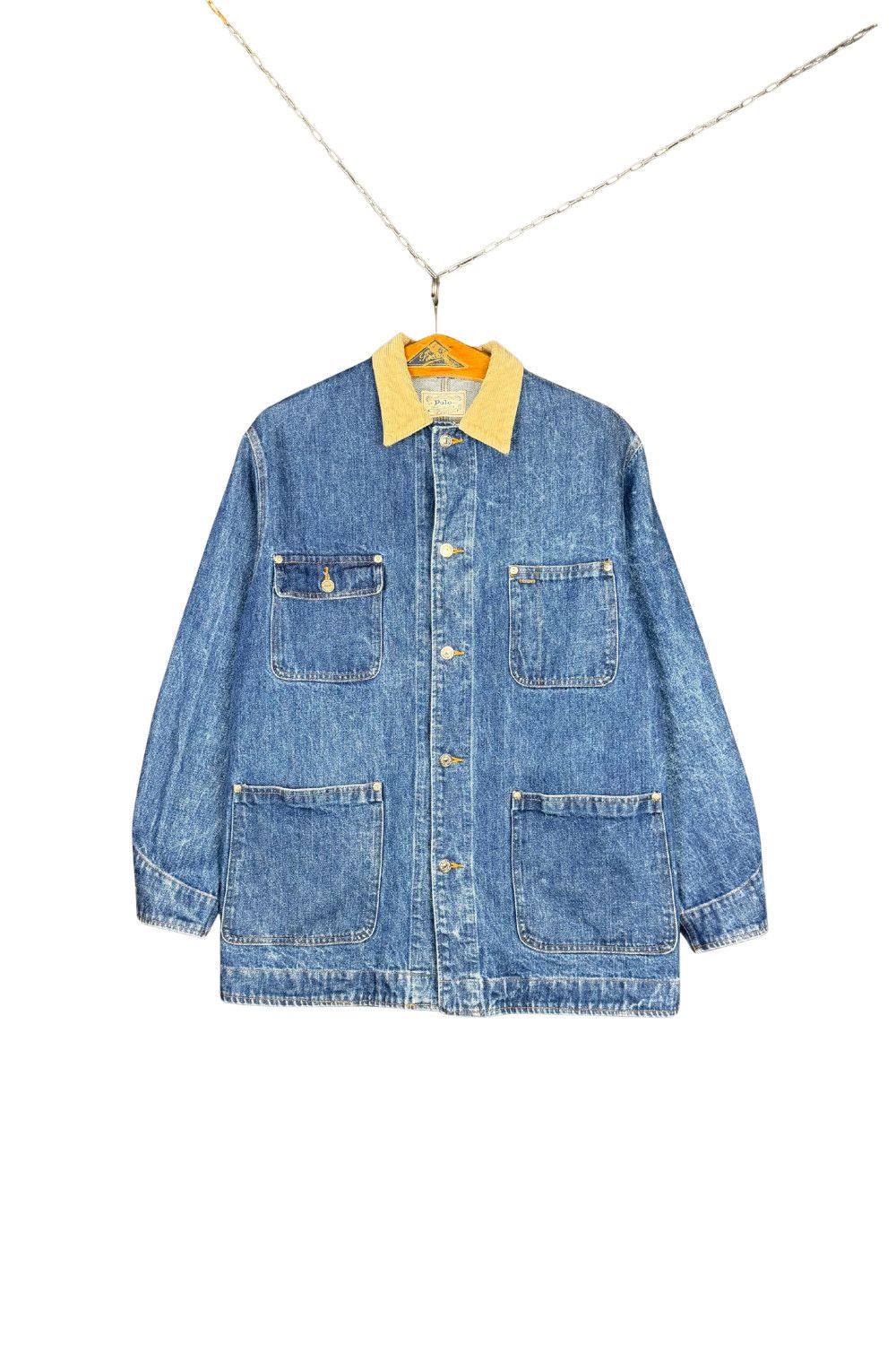 Polo Ralph Lauren Vintage Polo Ralph Lauren Denim Chore Jacket FW91 Workwear Size US S / EU 44-46 / 1 - 1 Thumbnail