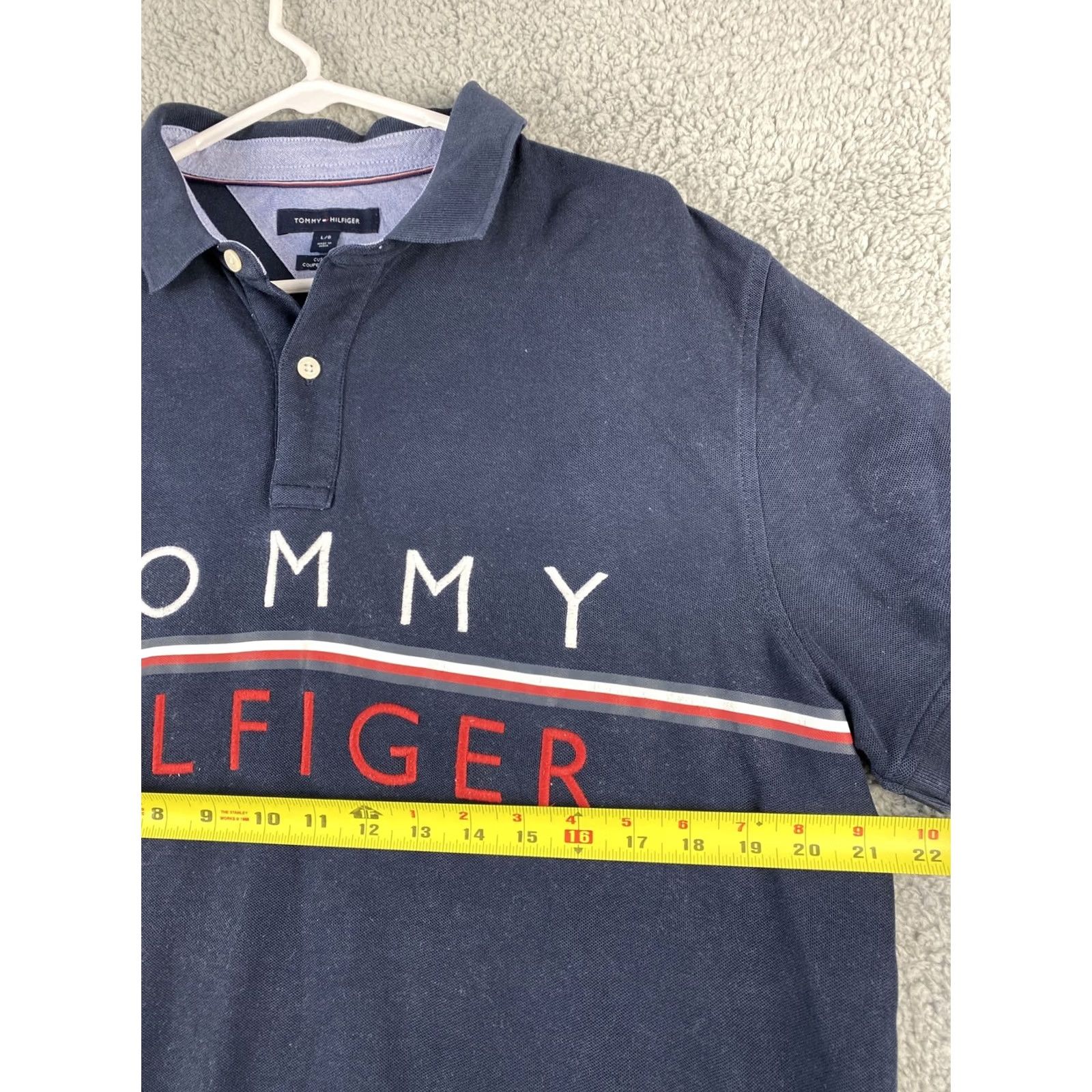 Tommy Hilfiger Tommy Hilfiger Polo Shirt Mens Size L Blue Logo Size US L / EU 52-54 / 3 - 5 Thumbnail