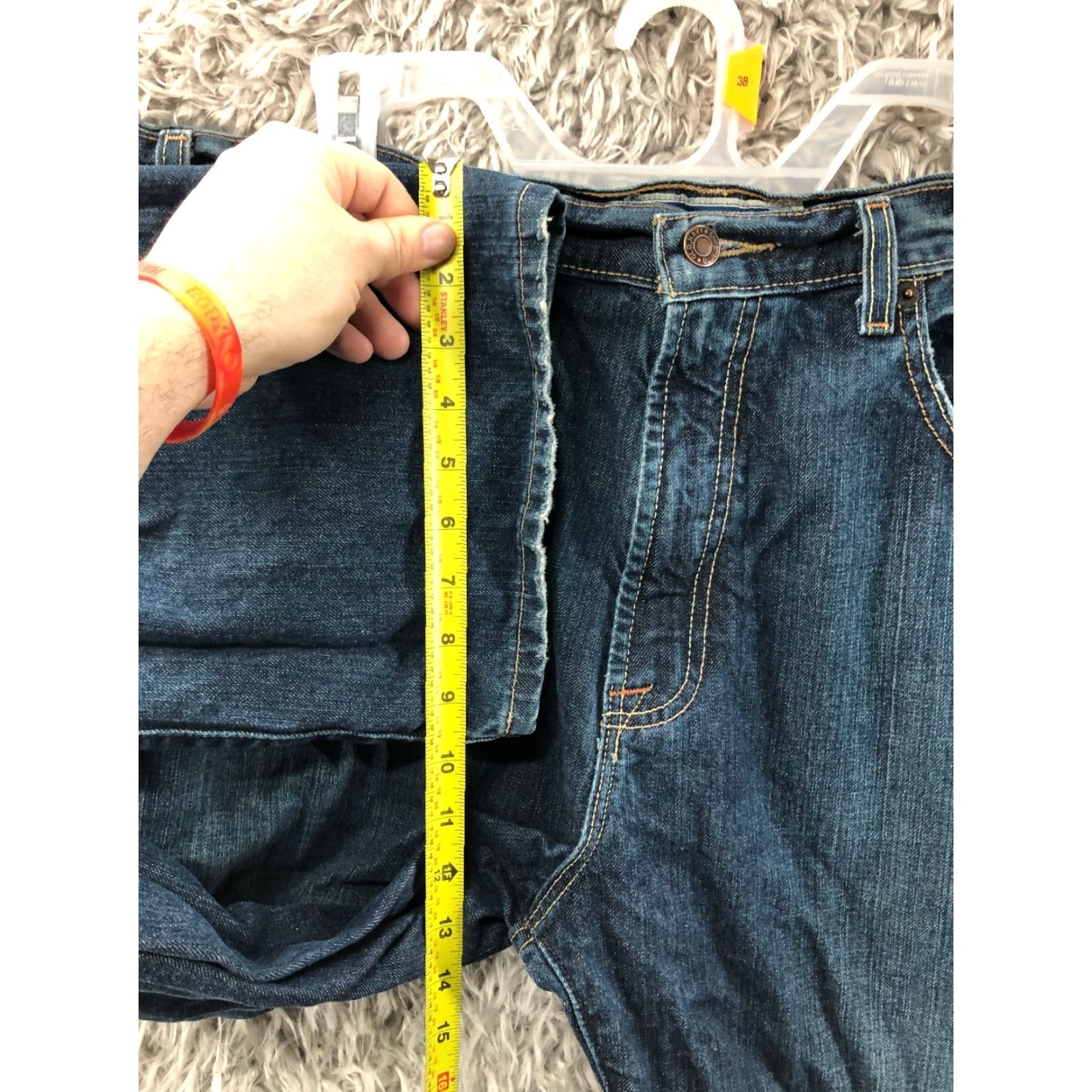 Old Navy Old Navy Jeans Mens 38x32 Straight Leg Dark Wash Blue Denim Size US 38 / EU 54 - 4 Thumbnail