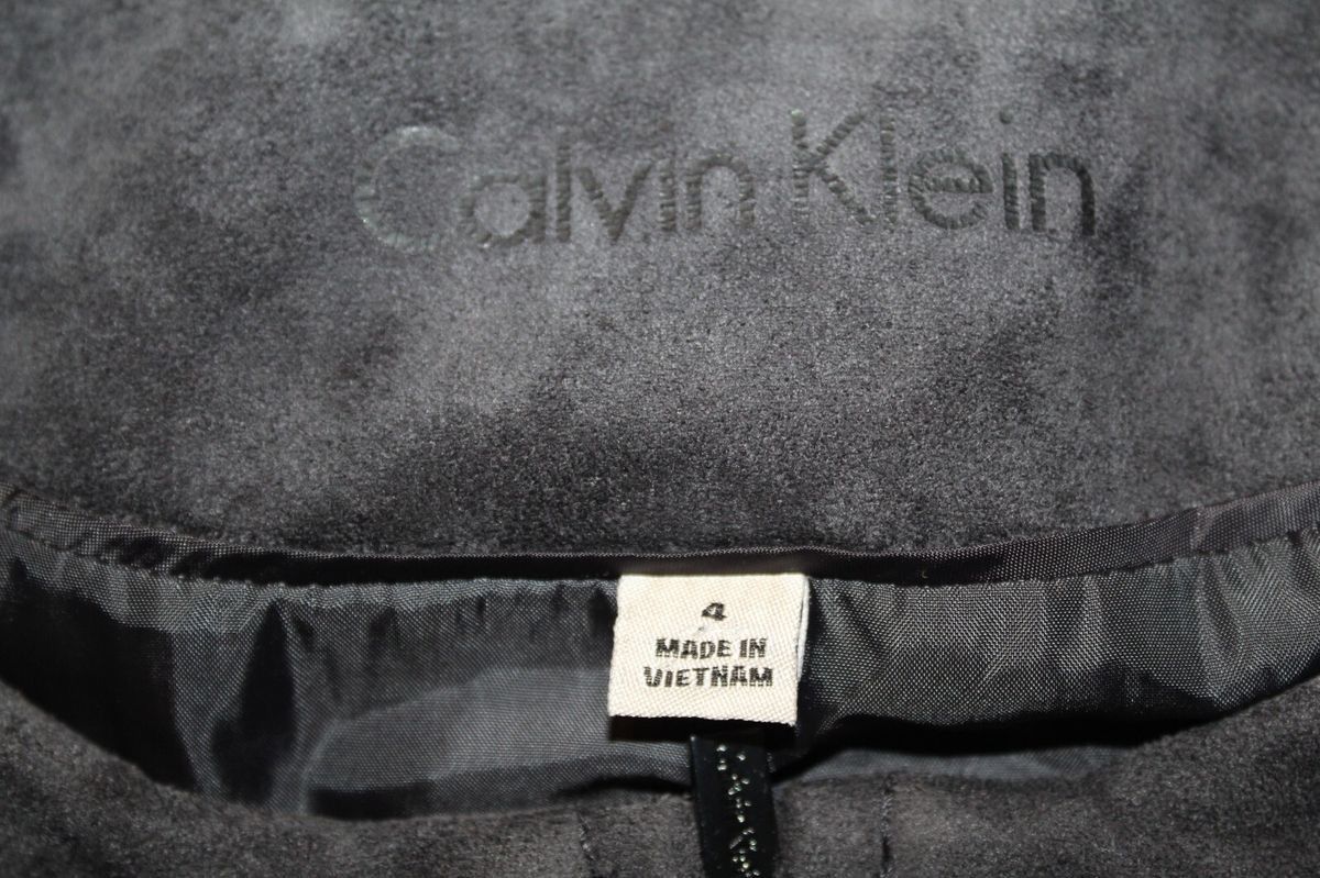 Calvin Klein Calvin Klein Faux Suede Zip Front Jacket Sz 4 Minimalist Size S / US 4 / IT 40 - 5 Thumbnail