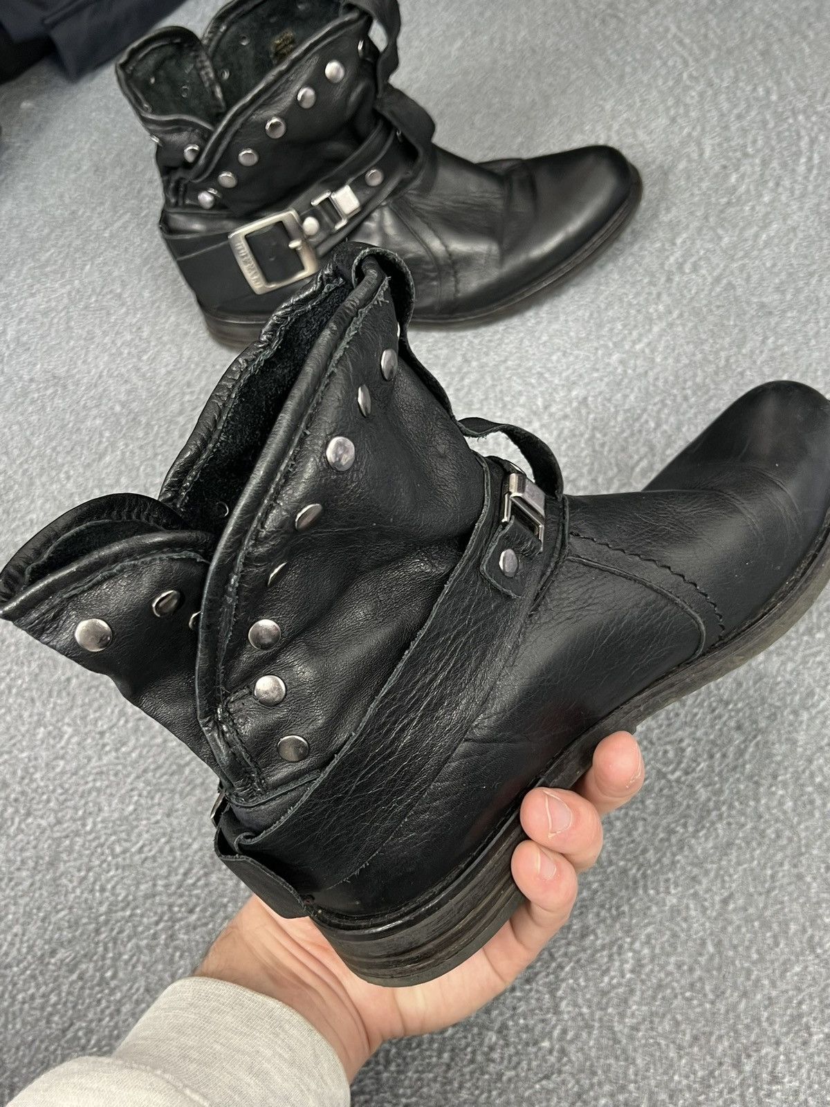 Buffalo London Buffalo Biker Leather Ankle Boots Avant Garde Japanese Size US 8 / IT 38 - 4 Thumbnail
