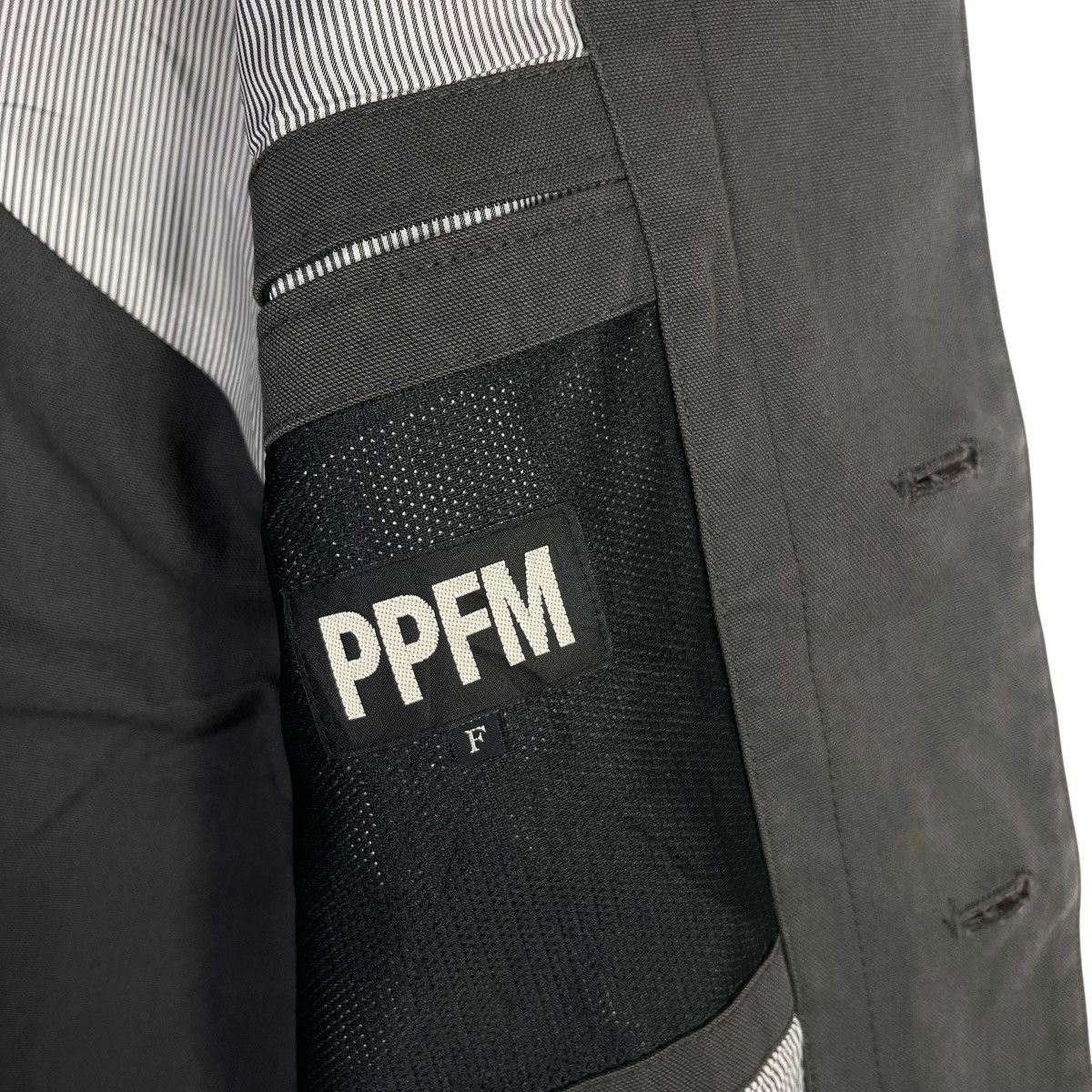 PPFM Vintage PPFM Minimal Work Jacket Black Nylon Button Up Size US L / EU 52-54 / 3 - 3 Thumbnail