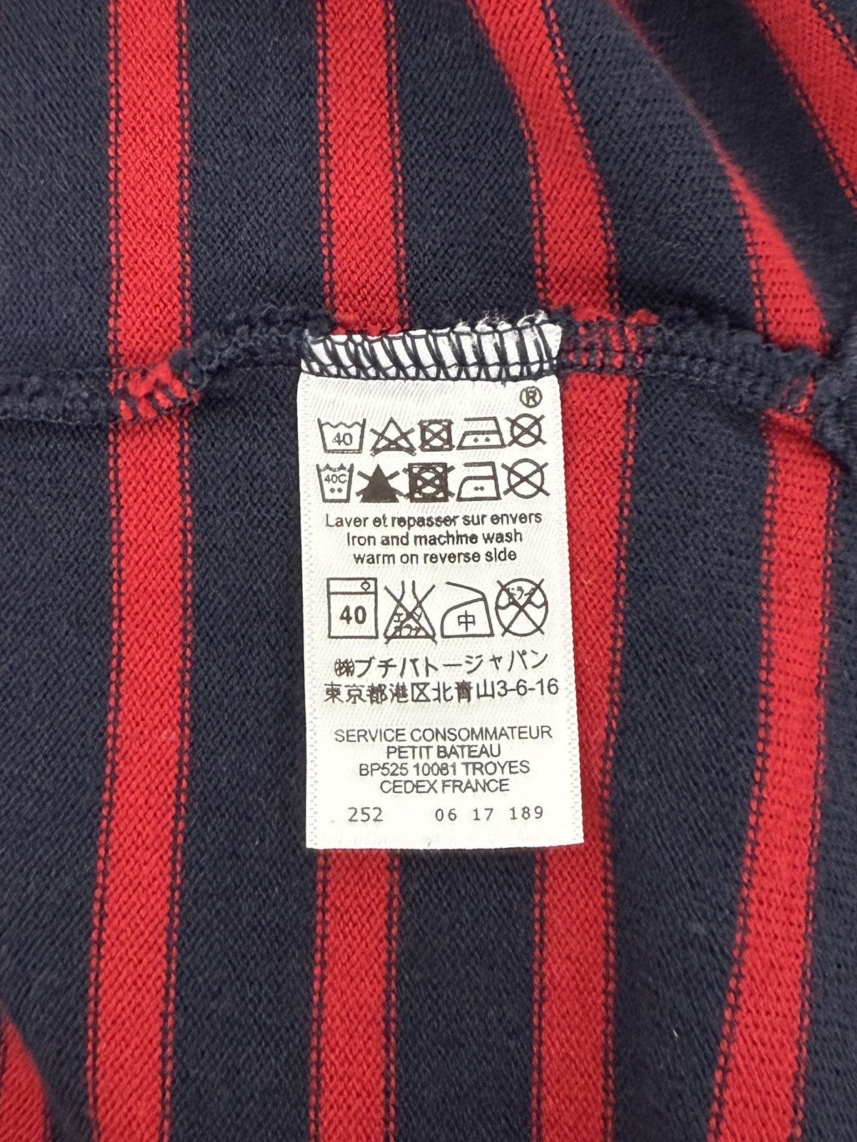 Petit Bateau Petit Bateau Red Navy Stripe Sailor Border Long Sleeve Shirt Size M / US 6-8 / IT 42-44 - 9 Thumbnail