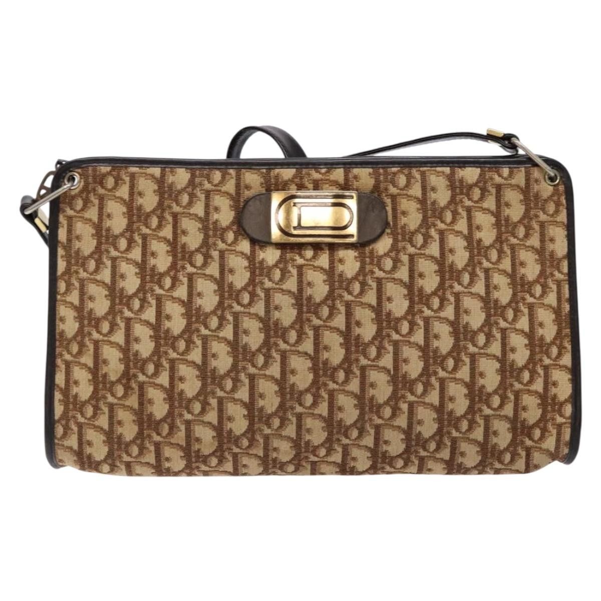 Dior DIOR Trotter Canvas Shoulder Bag Brown Gold Size ONE SIZE - 2 Thumbnail
