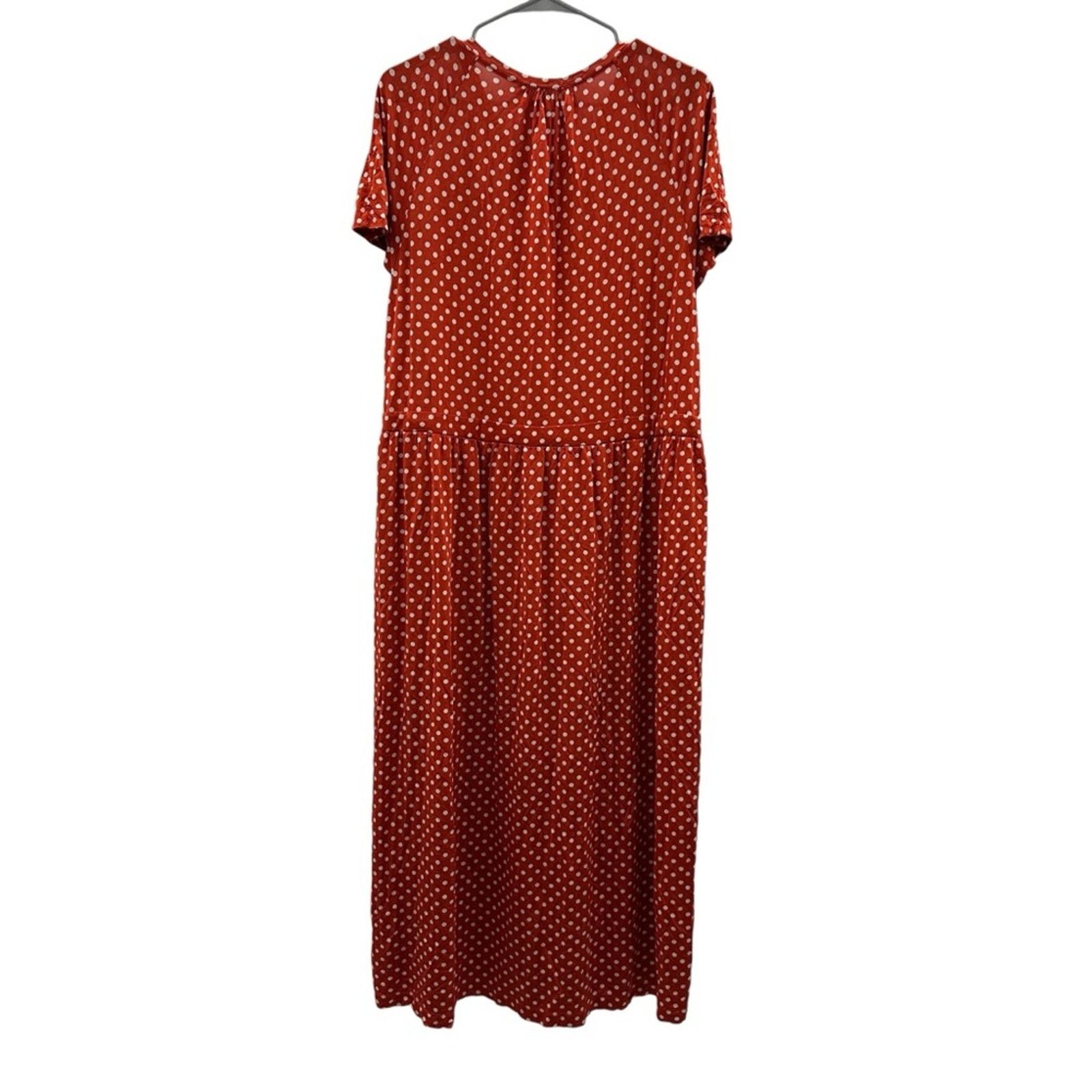 Stine Goya RTR Stine Goya Caitlin Orange & White Polka Dot Midi Dress L Size L / US 10 / IT 46 - 5 Thumbnail