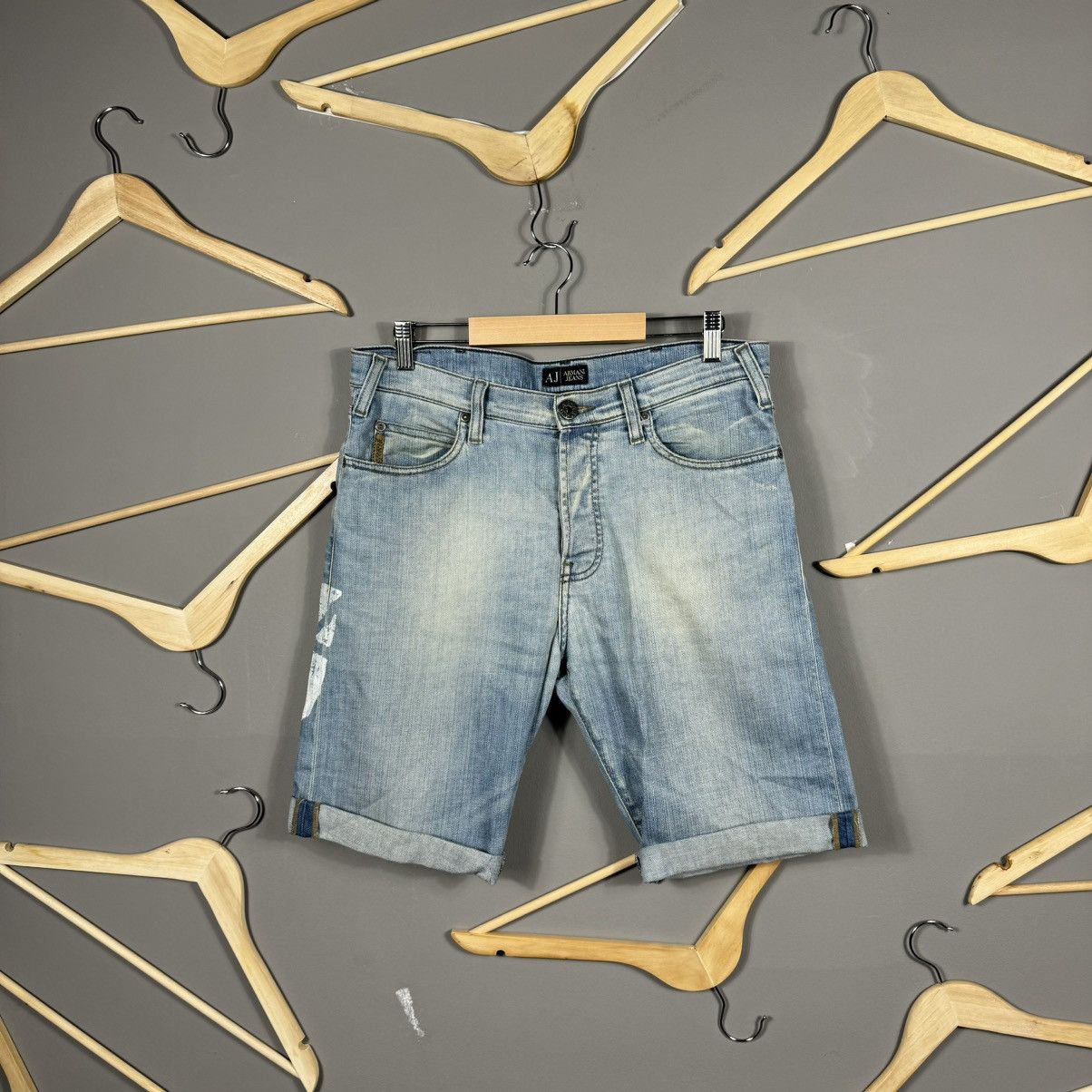 Armani Vintage Armani Jeans AJ Shorts Size US 33 - 2 Thumbnail