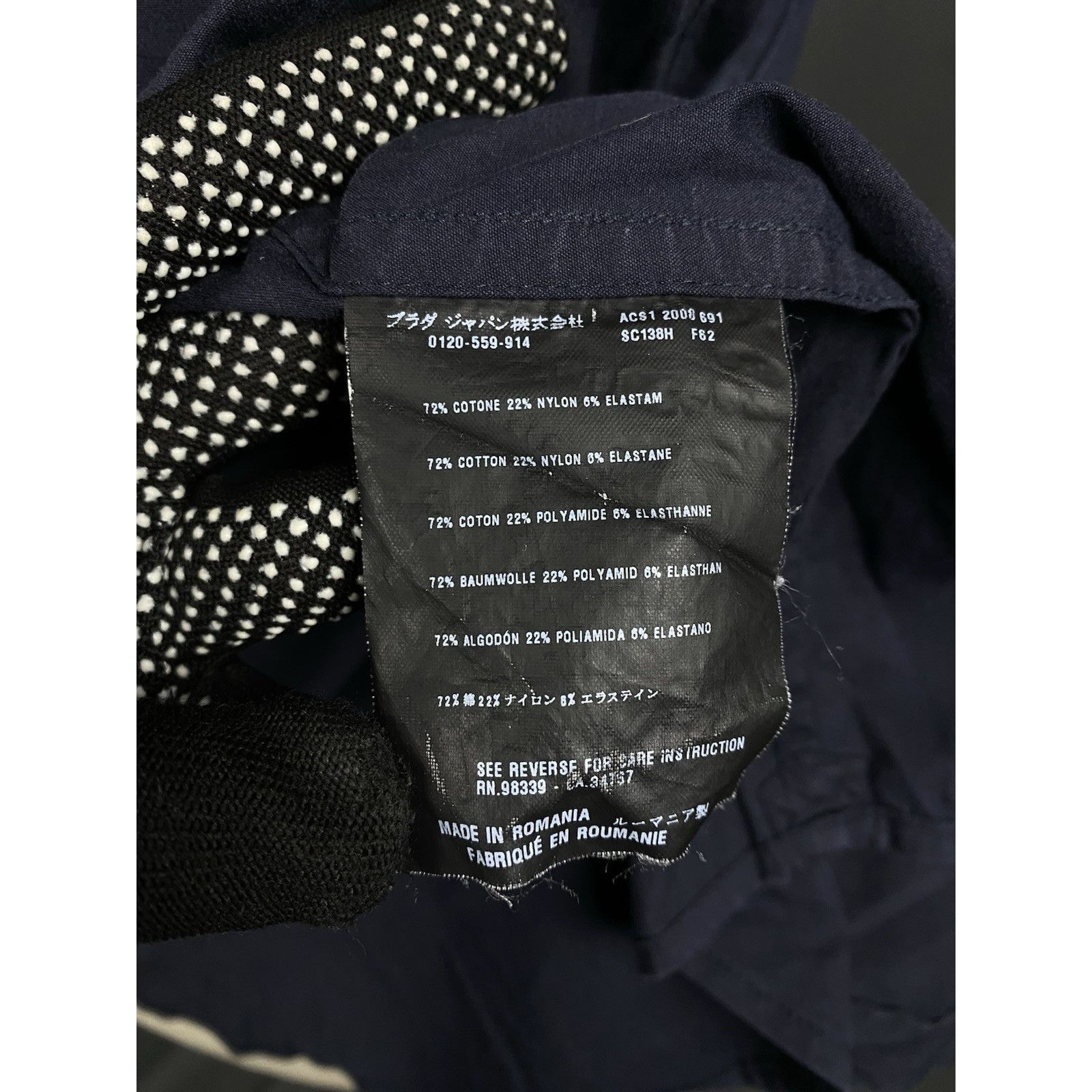 Prada Prada Red Tab Men's Blue Distressed Longsleeve Shirt Size 39 Size US S / EU 44-46 / 1 - 12 Thumbnail