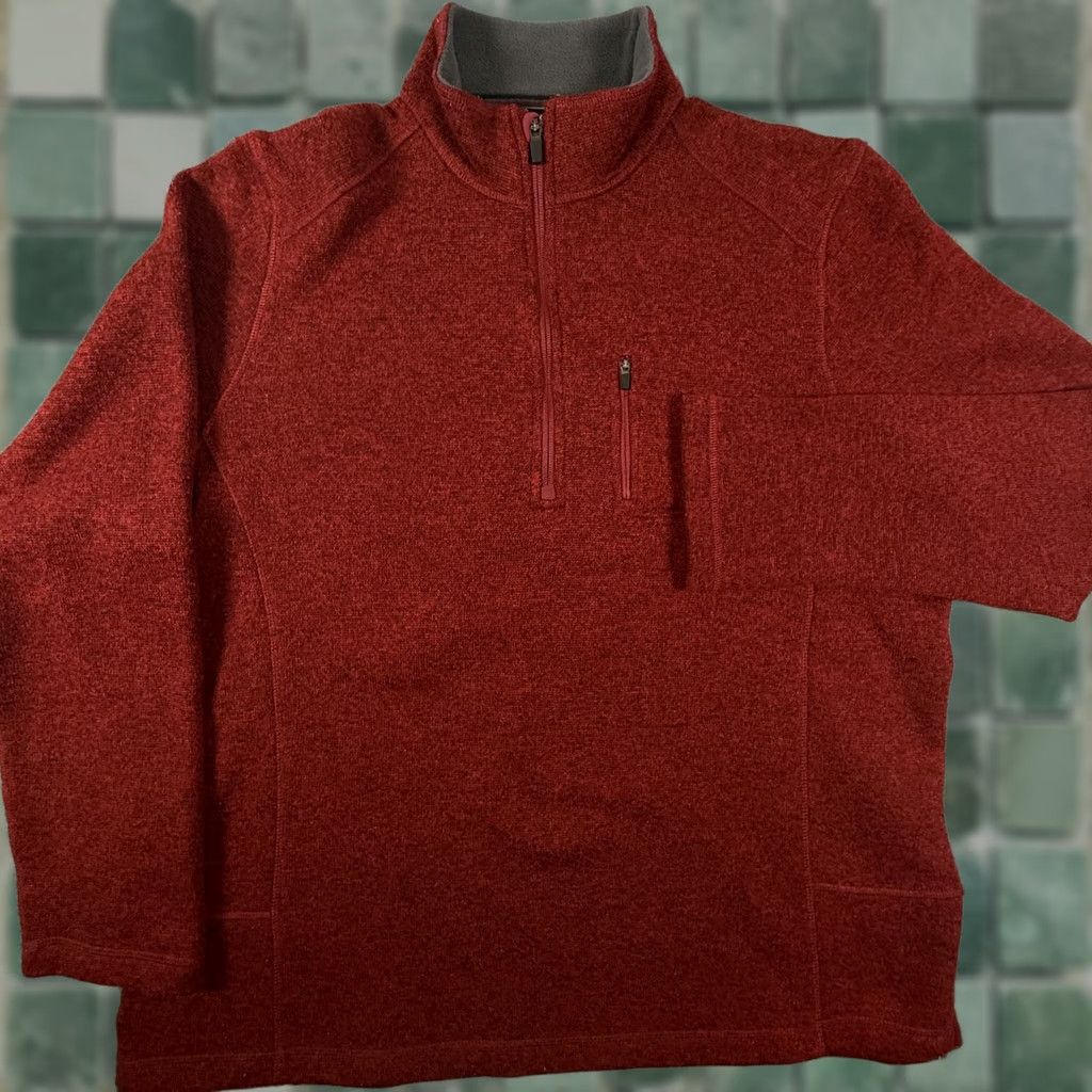Vintage Woolrich Pullover Mens 2XL Red Fleece Sweater Half Zip Outdoor Chest Pocket Mock Neck 1/2 Zip Pockets Lined Woolrich Size US XXL / EU 58 / 5 - 1 Thumbnail