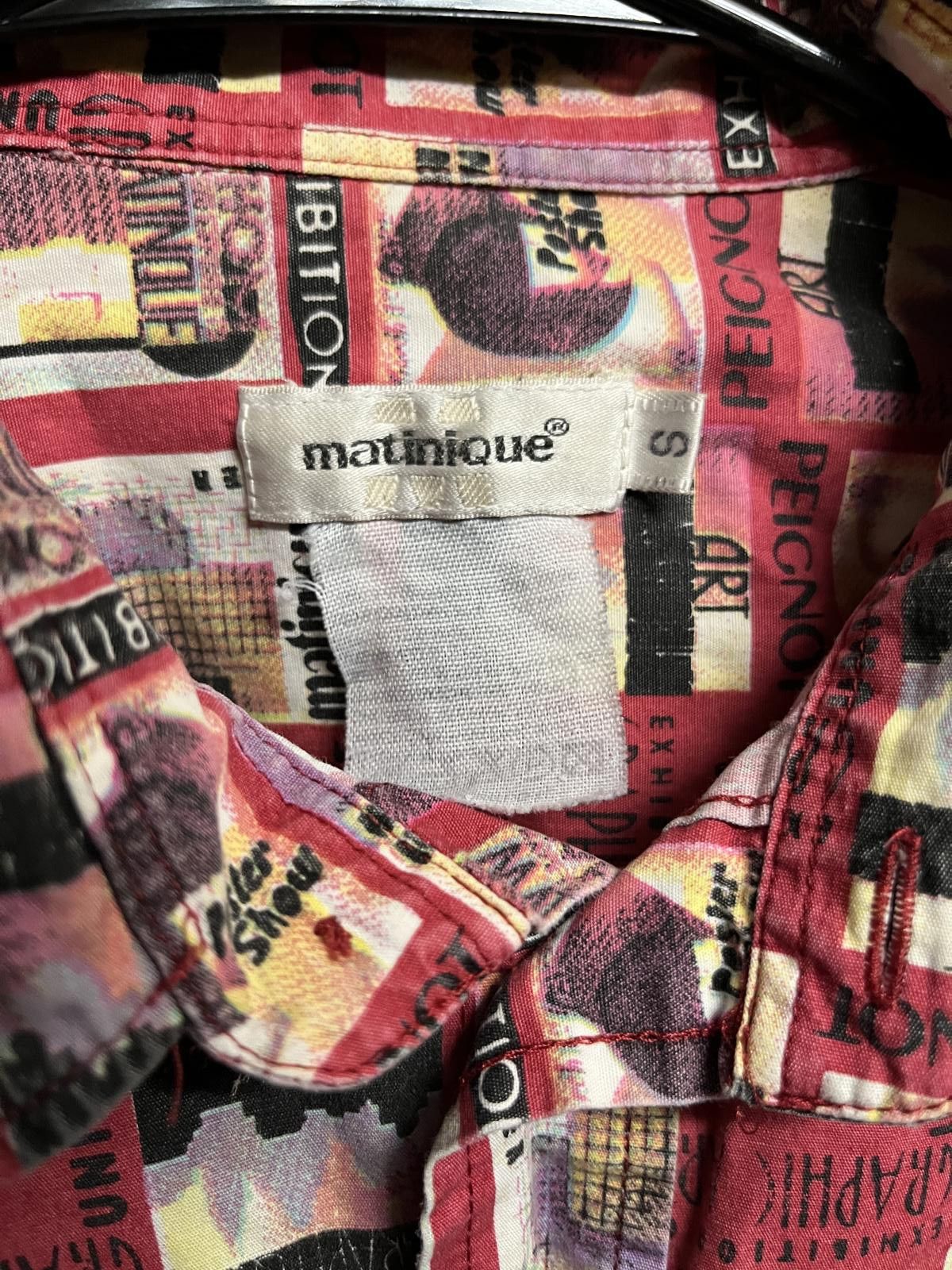 Designer Matinique LS Button Up Magazine Posters Dress Shirt -S Size US S / EU 44-46 / 1 - 3 Thumbnail