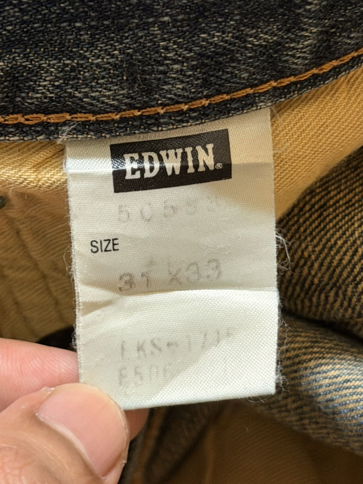 Edwin Vintage Edwin 505 Selvedge Mud Wash Faded Distressed Style Size US 31 - 12 Thumbnail
