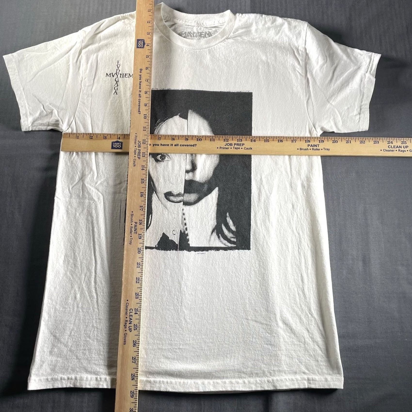 Vintage Lady Gaga Shirt Medium White Graphic Band Tee Poker Face Unisex Adults M Size US M / EU 48-50 / 2 - 5 Thumbnail