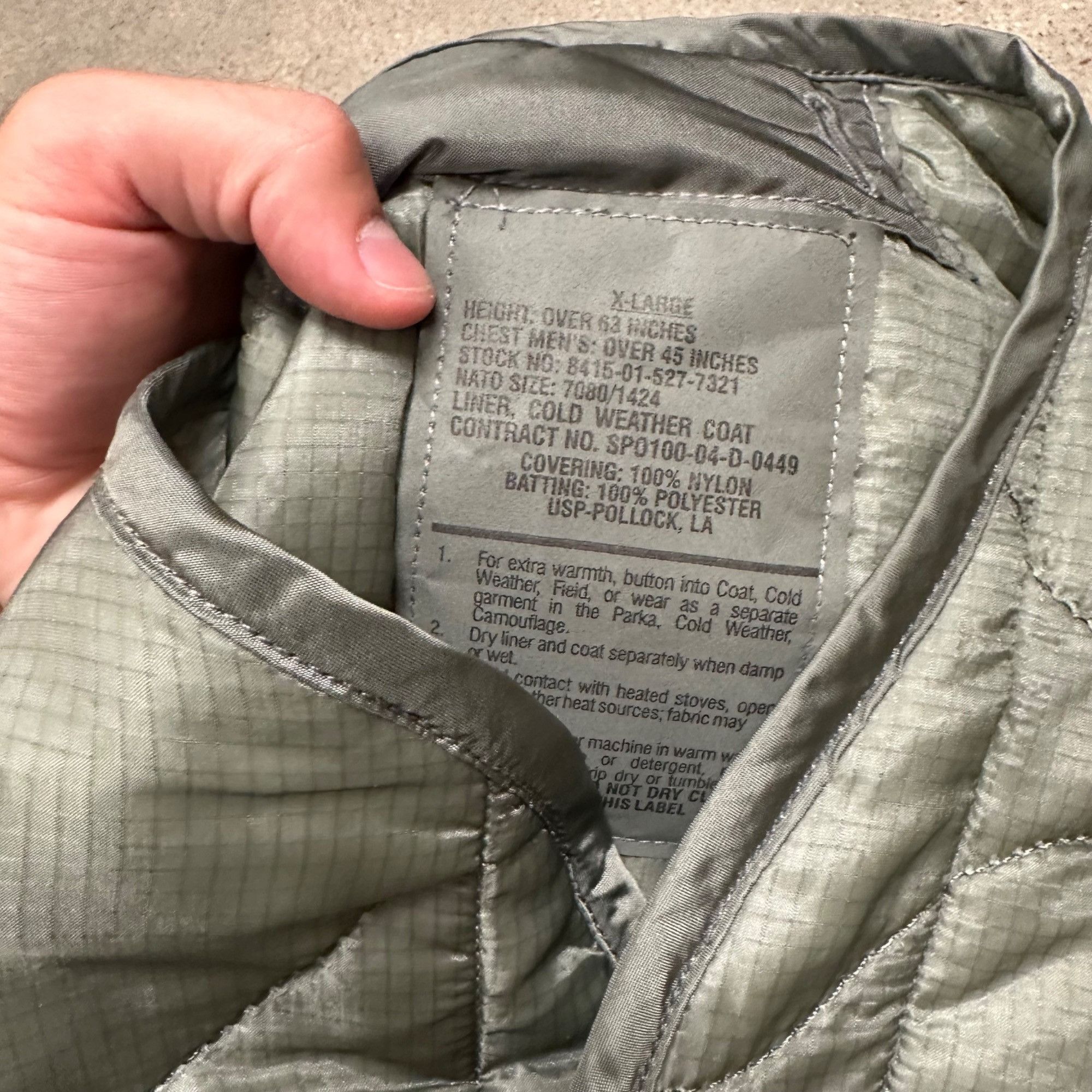 Vintage Vintage New Oldstock Military Liner Quilted Jacket Size US L / EU 52-54 / 3 - 2 Thumbnail
