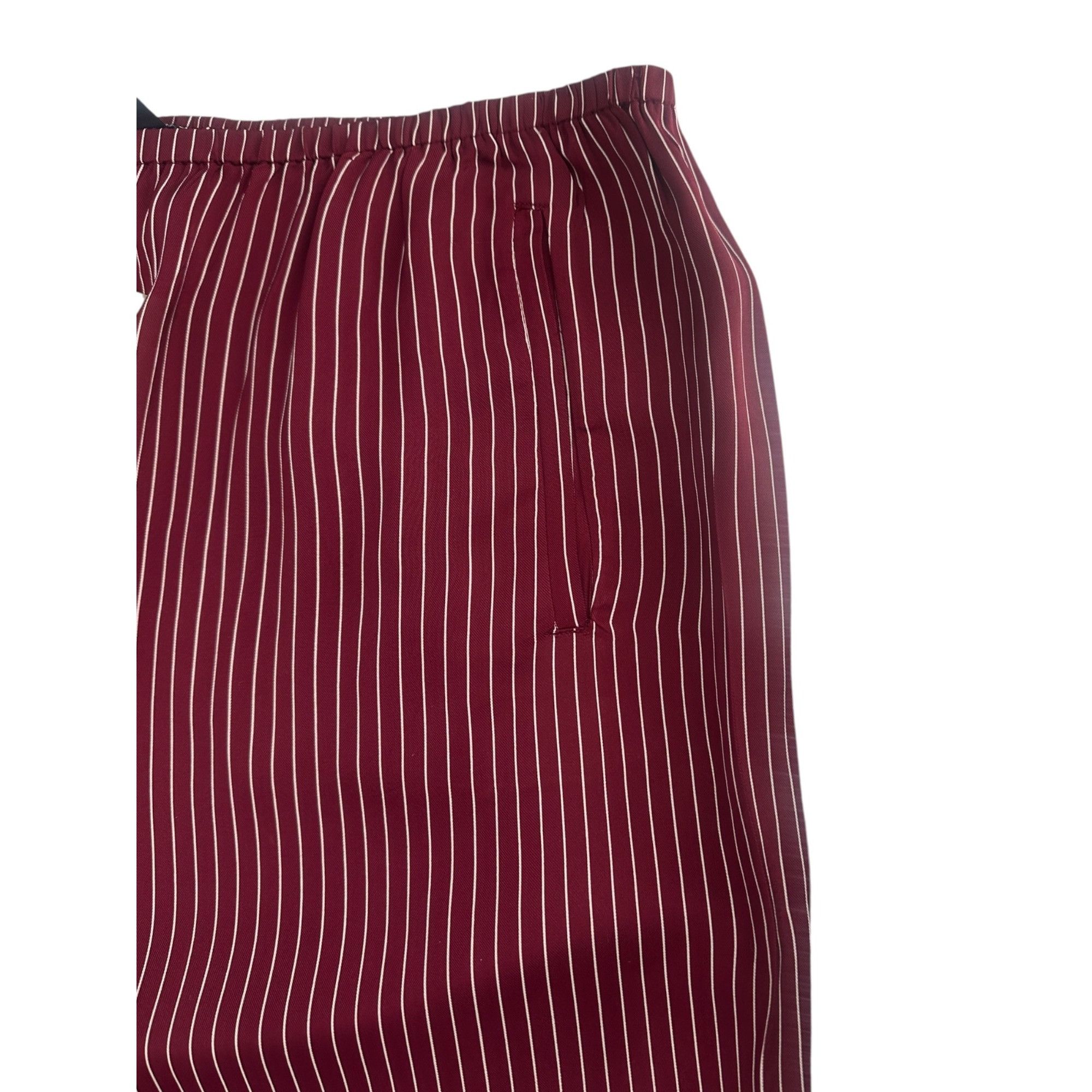 J.Crew J. Crew Pants - Burgundy Pinstripe Palazzo NWT - Size Large Size 36" / US 14 / IT 50 - 4 Thumbnail