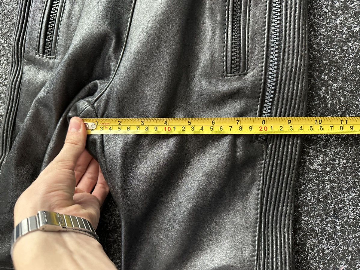 Leather IXS🚨BLACK LEATHER Racing Team Jumpsuit/Coverall LIKE yamaha Size 24" / US 00 / IT 34 - 18 Thumbnail