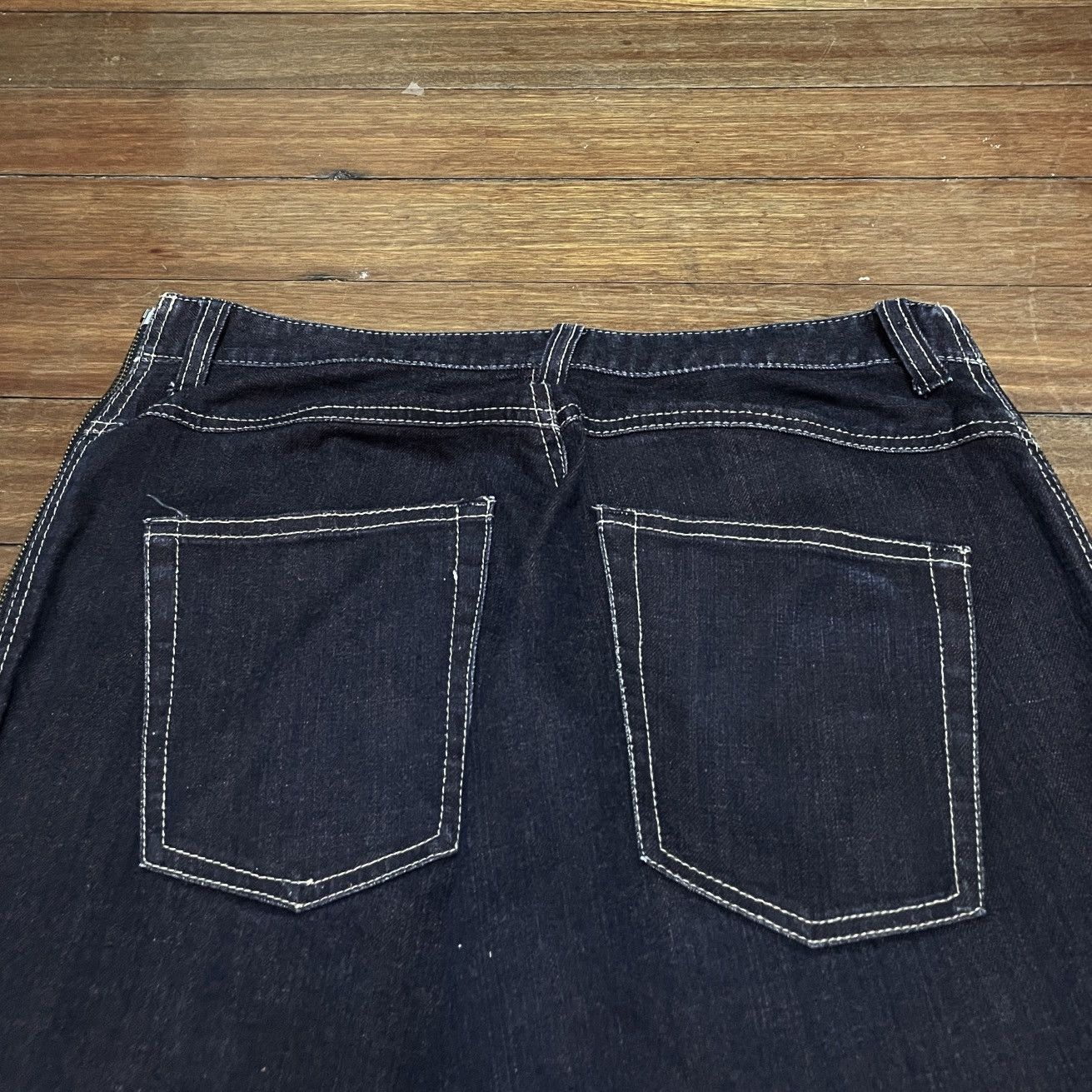 PPFM × Vintage Rare Design Vintage Brand PPFM Waxed Short Jeans 1990s Size US 33 - 4 Thumbnail